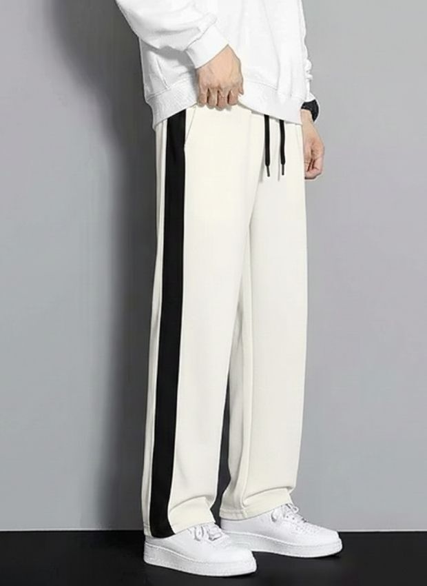 stitchcounter Men Solid White Track Pants-picture-19