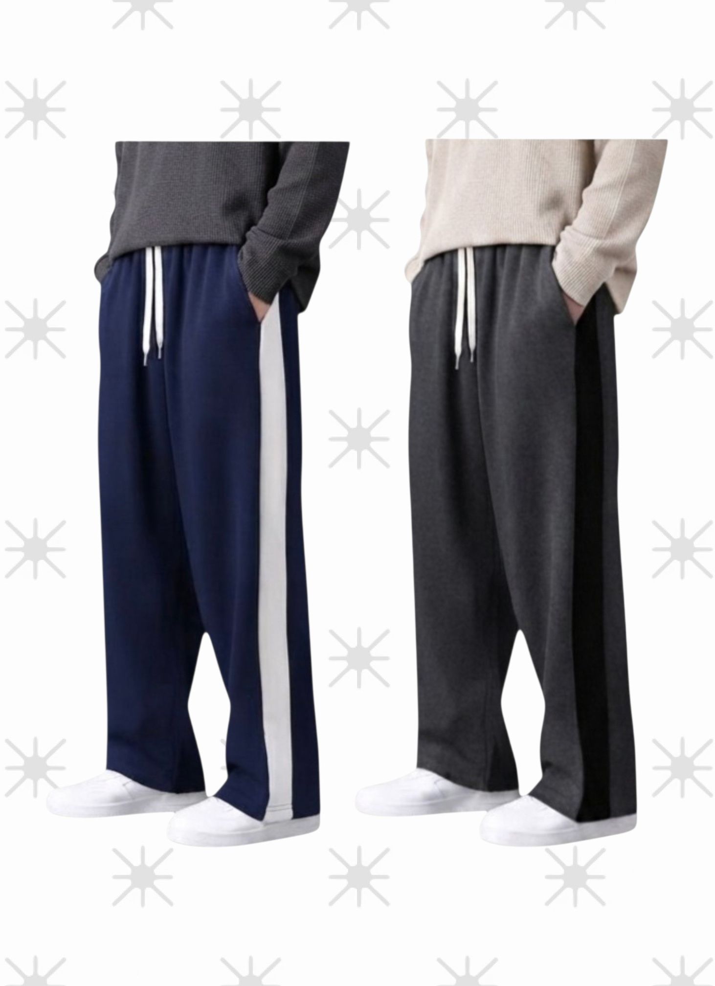 tribirds Pack of 2 Men Colorblock Multicolor Track Pants-picture-13