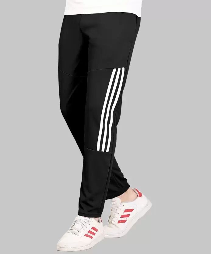 coveatvolo trends Pack of 2 Men Striped Black Track Pants-picture-24