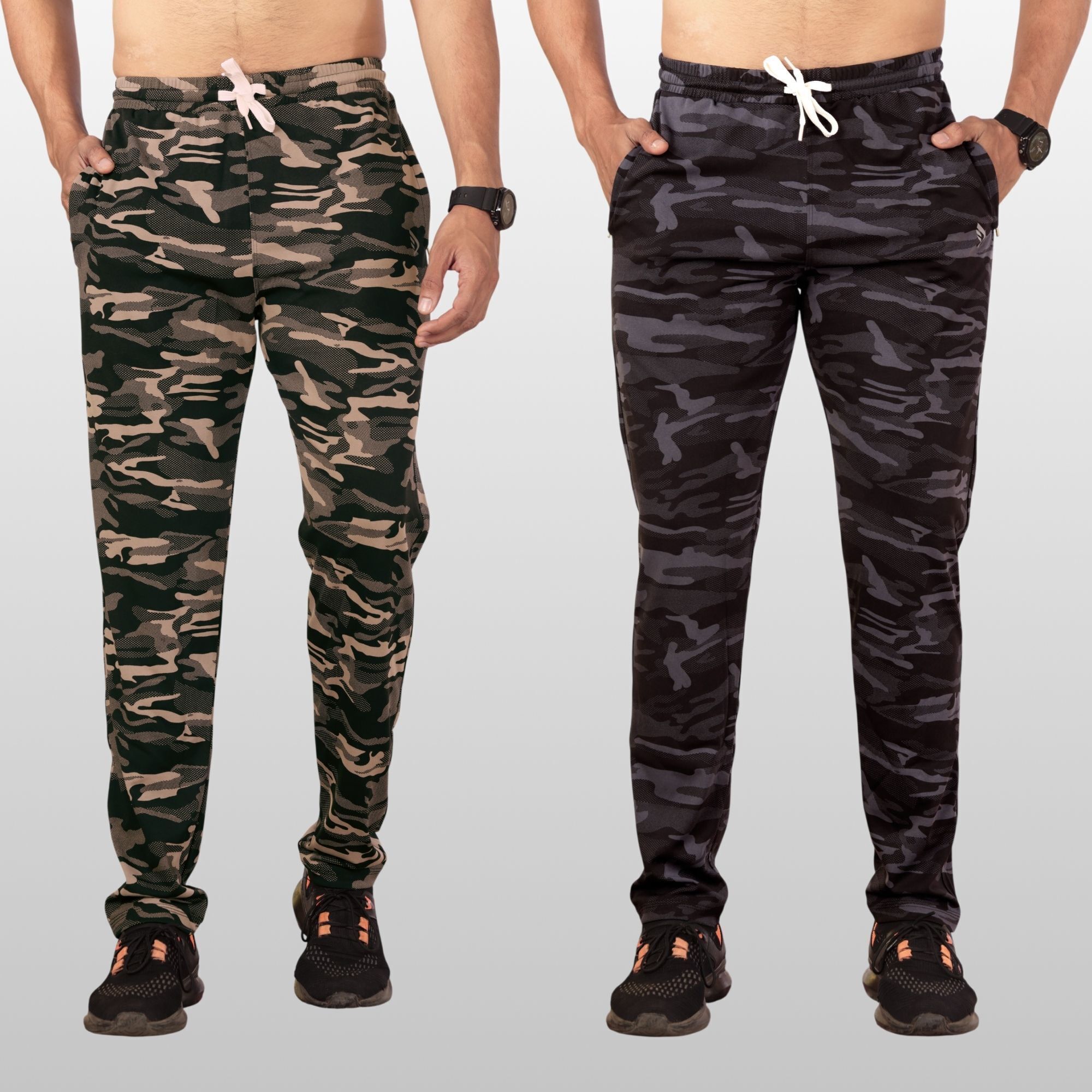 dihox Pack of 2 Men Printed Multicolor Track Pants-picture-28