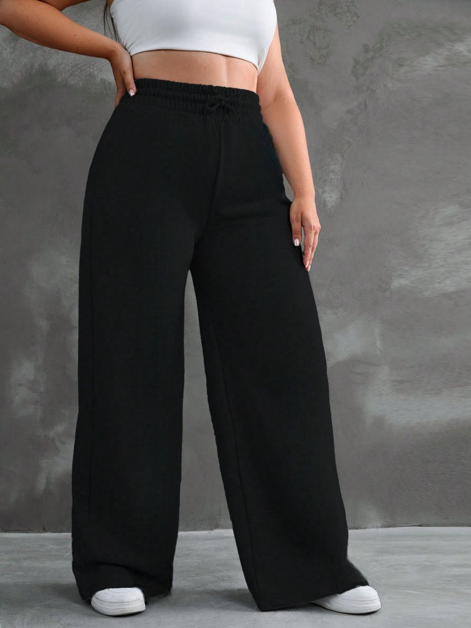 dockstreet Women Solid Black Track Pants-picture-41