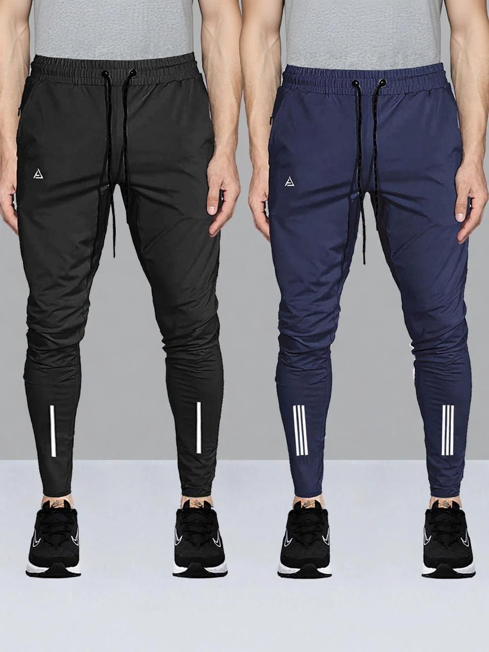 avolt Pack of 2 Men Striped Multicolor Track Pants-picture-17