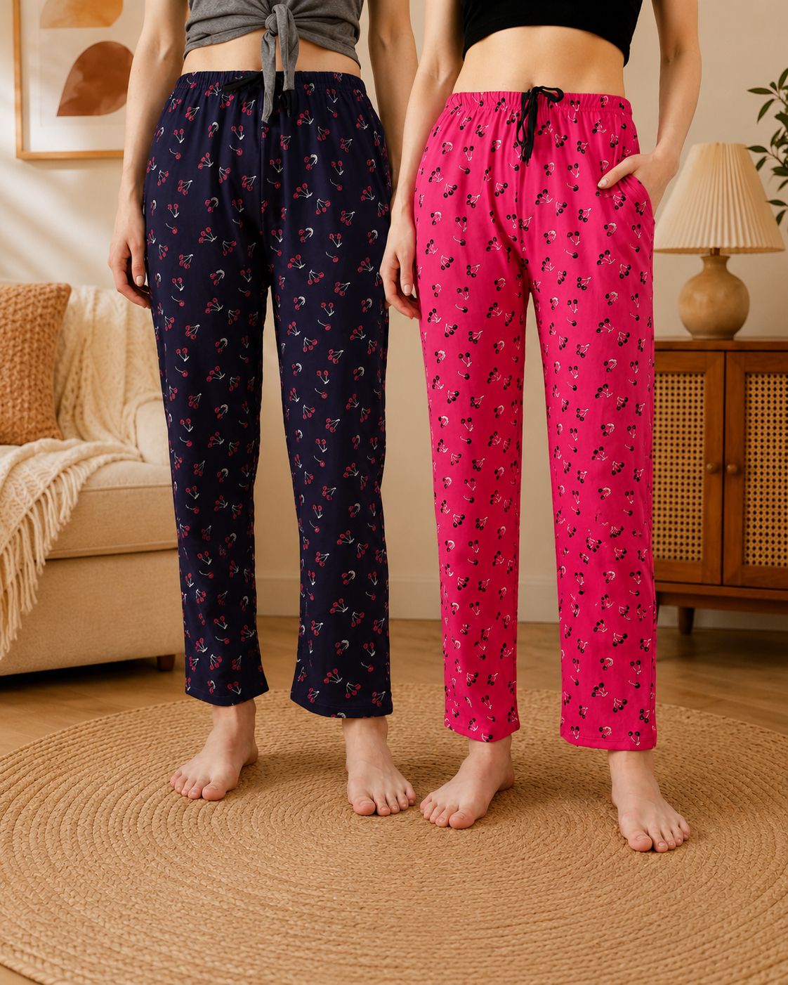 dreambe Pack of 2 Women Printed Multicolor Track Pants-picture-20
