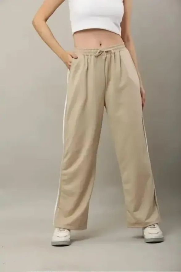 kiba retail Women Striped Beige Track Pants-picture-16