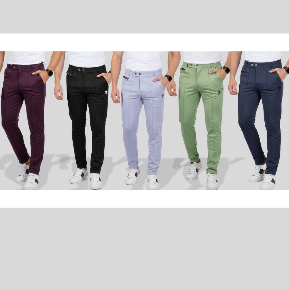 Pack of 3 Men Solid Multicolor Track Pants-image-23