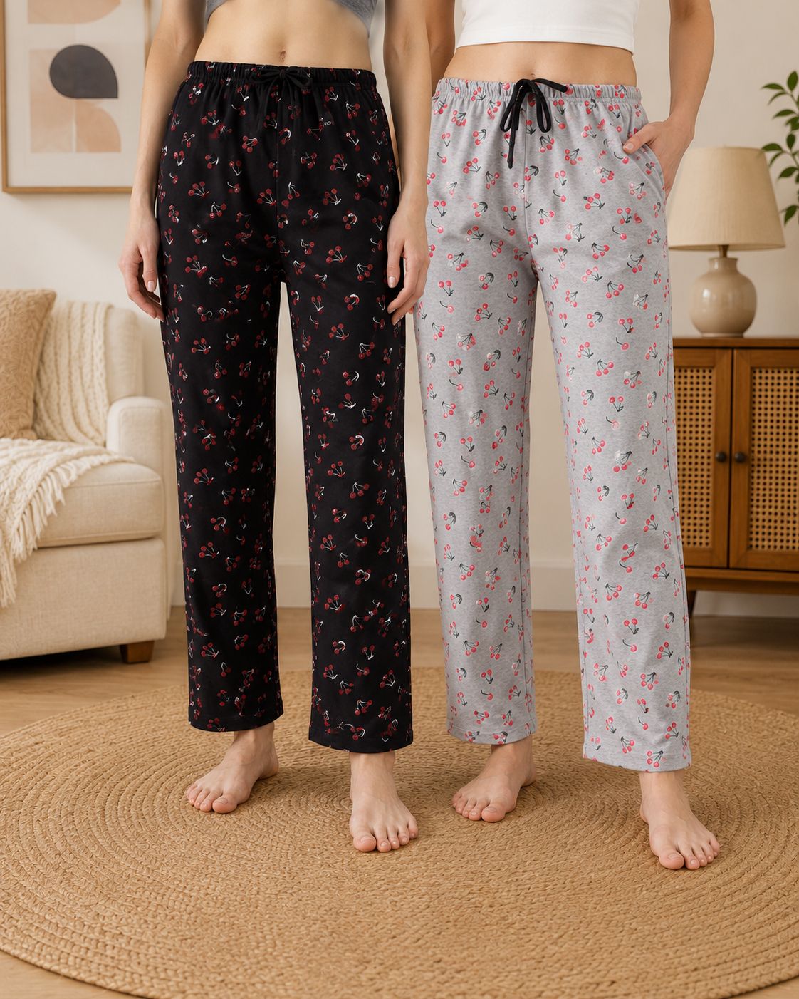 dreambe Pack of 2 Women Printed Multicolor Track Pants-picture-10