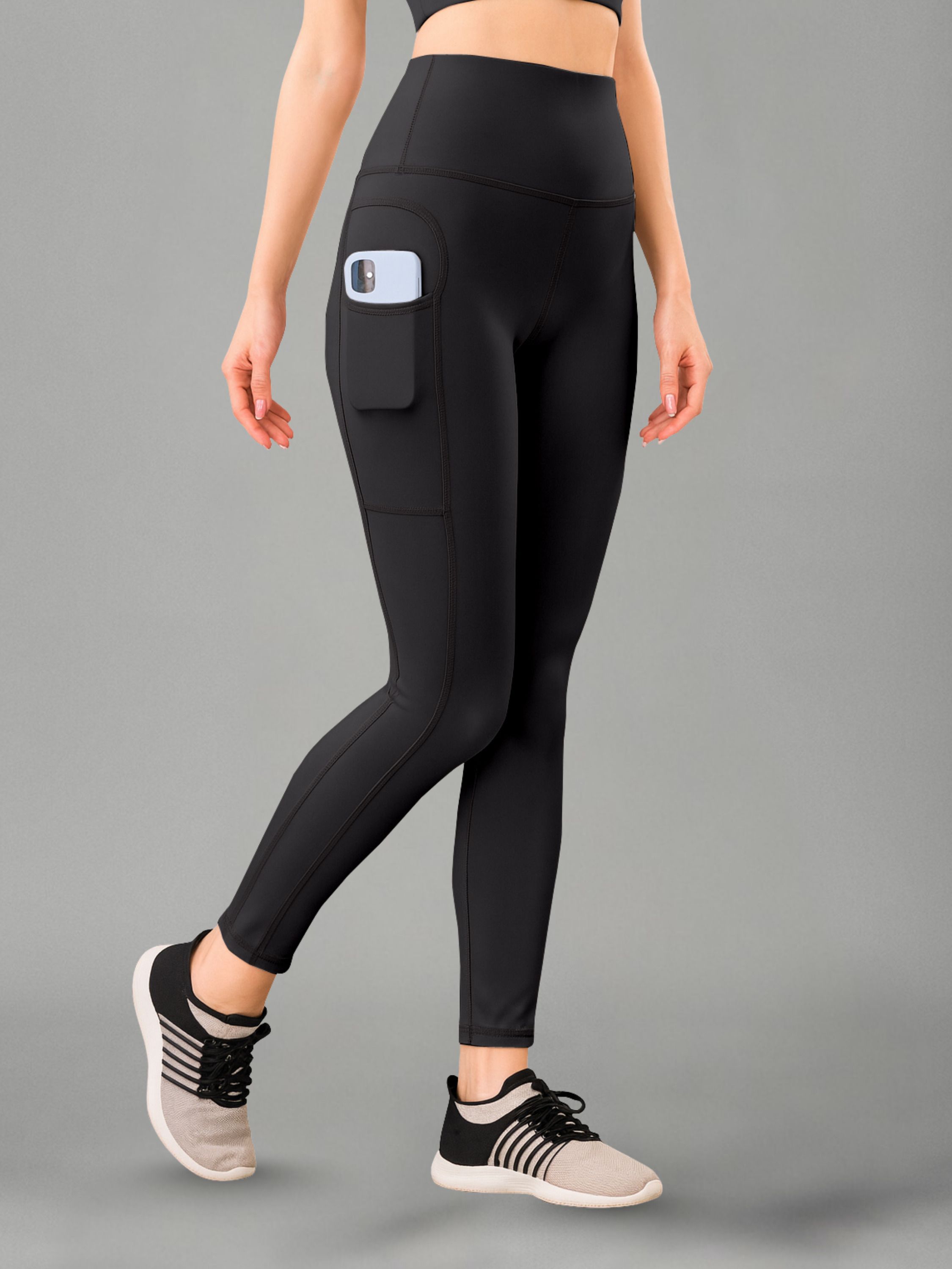 poojaran Solid Women Black Tights-picture-30