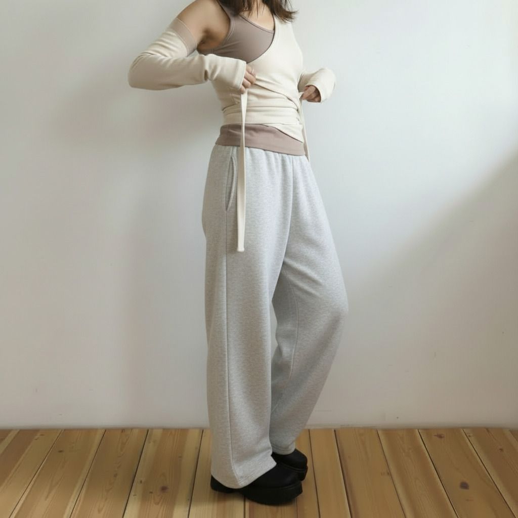 Women Solid Grey Track Pants-image-40