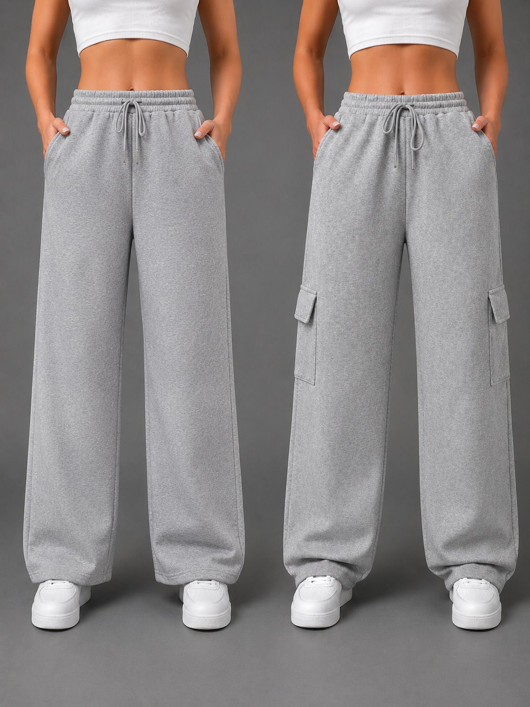 r cube Pack of 2 Women Solid Grey Track Pants-picture-11