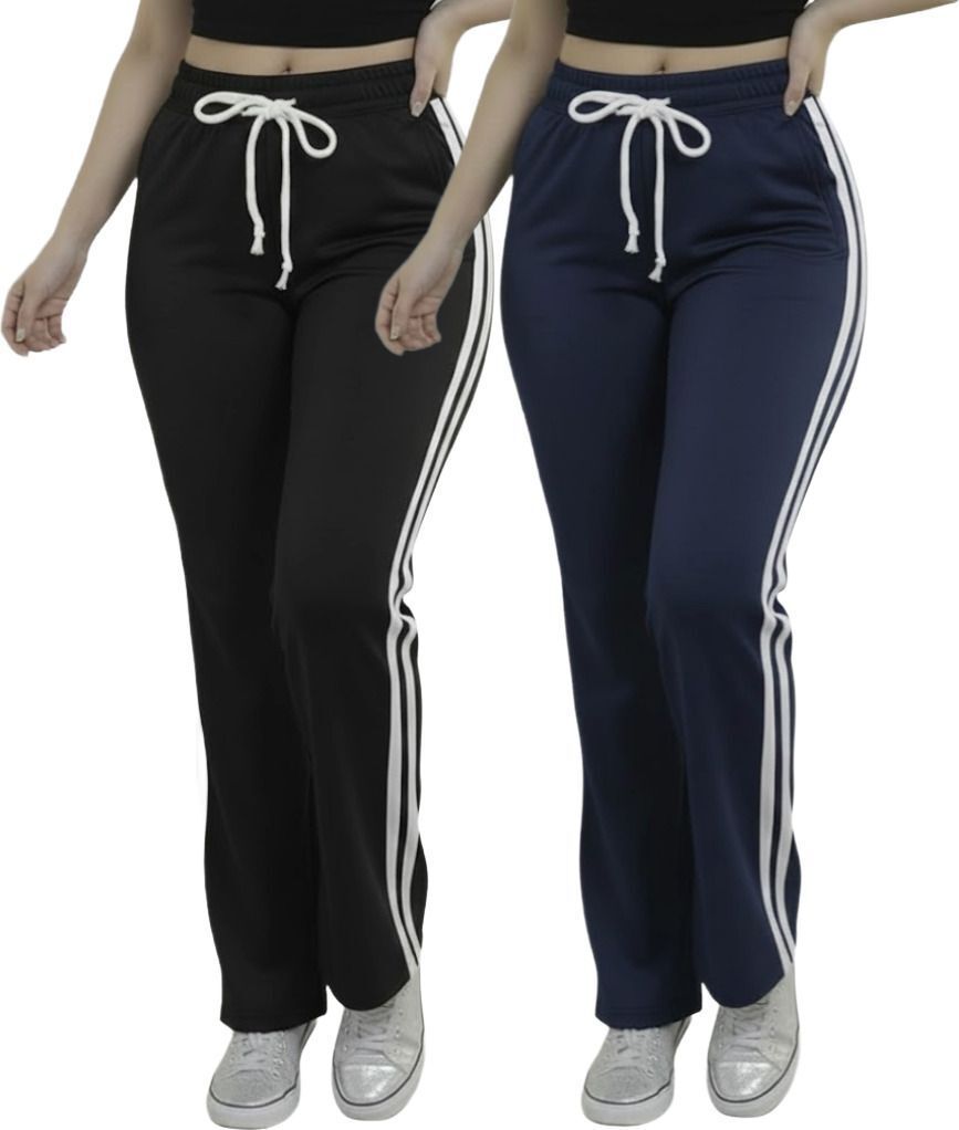 fasha Pack of 2 Women Striped Multicolor Track Pants-picture-7