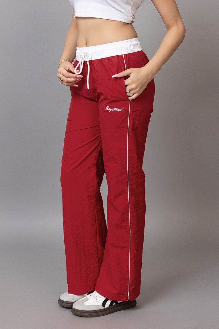 baystreet Women Colorblock Red Track Pants-picture-20