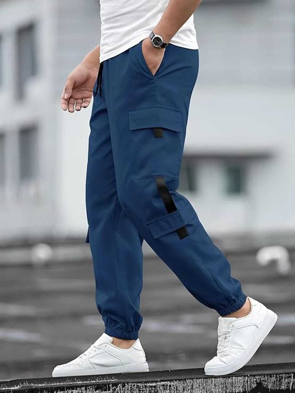 magani Men Solid Black Track Pants-picture-11