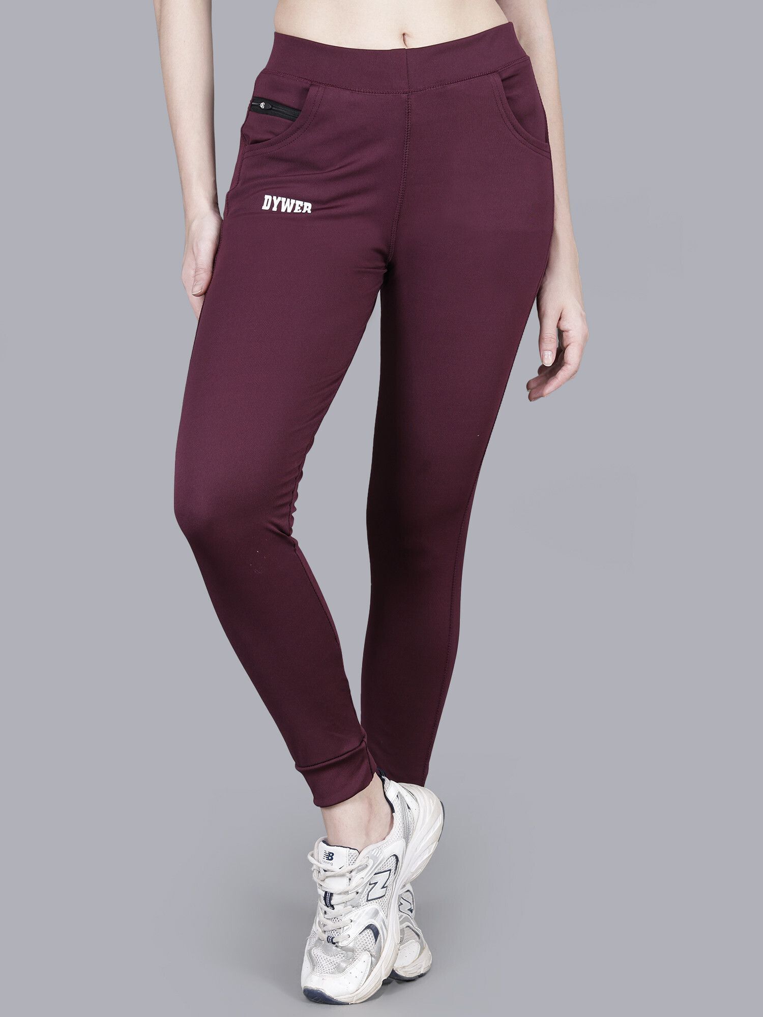 dywer Women Solid Purple Track Pants-picture-22