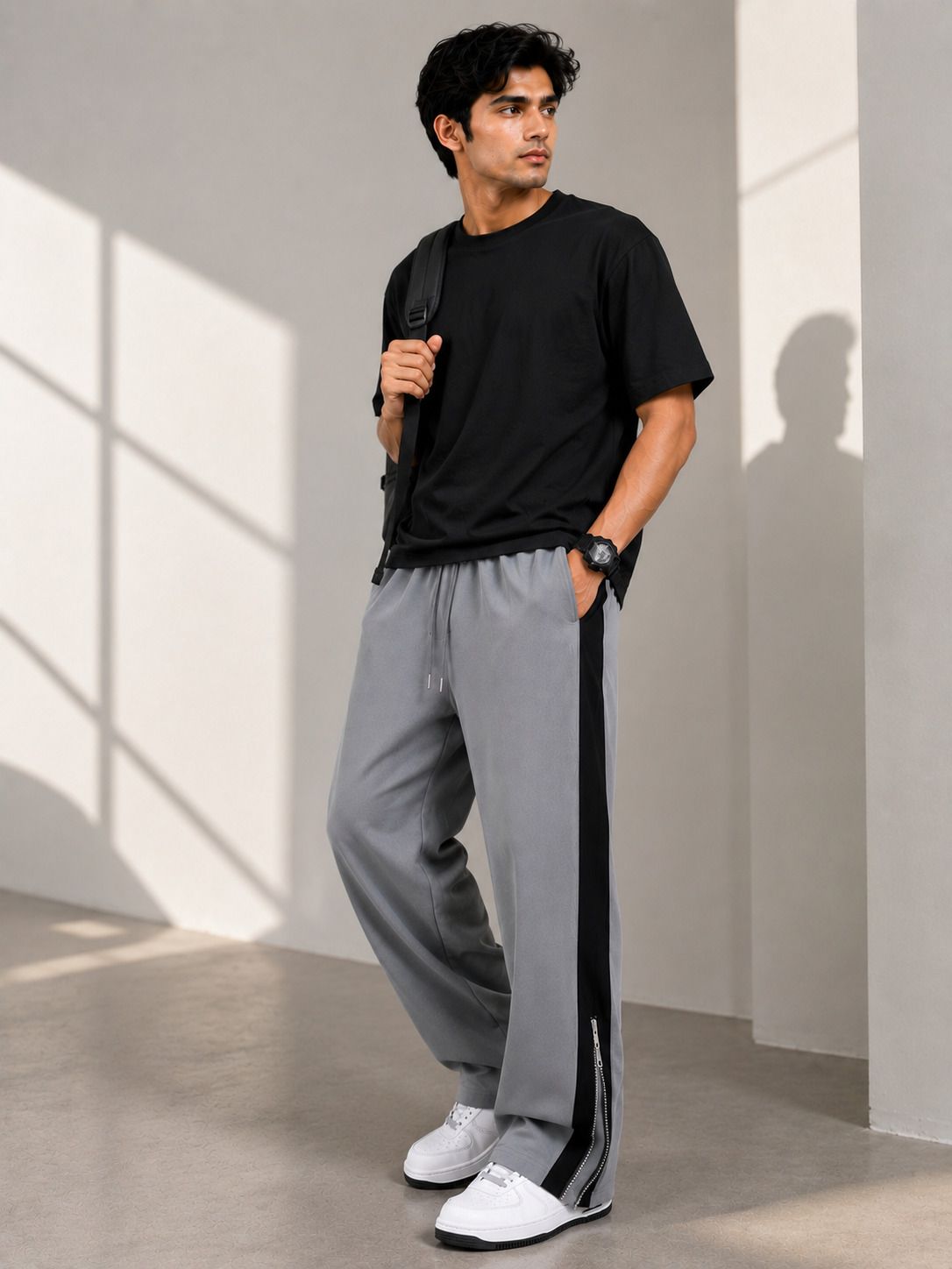 nxtwin Men Solid Grey Track Pants-picture-18