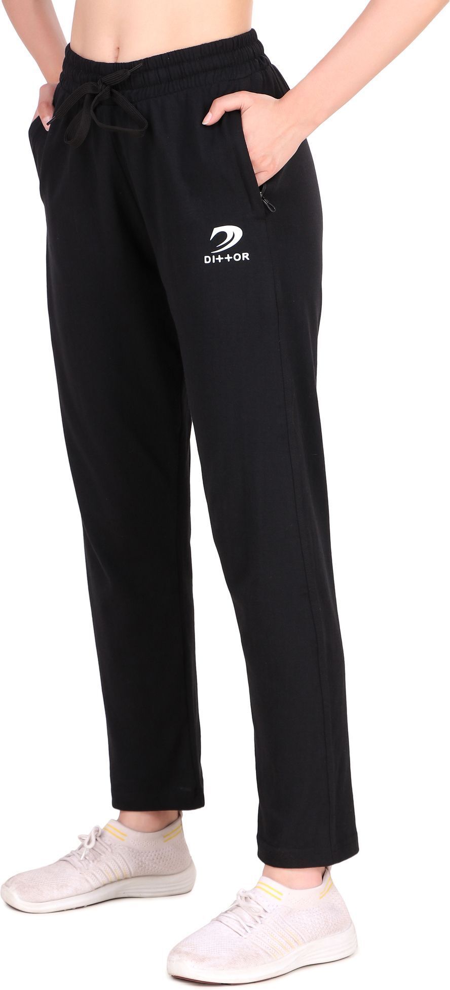 dittor Women Solid Black Track Pants-picture-31