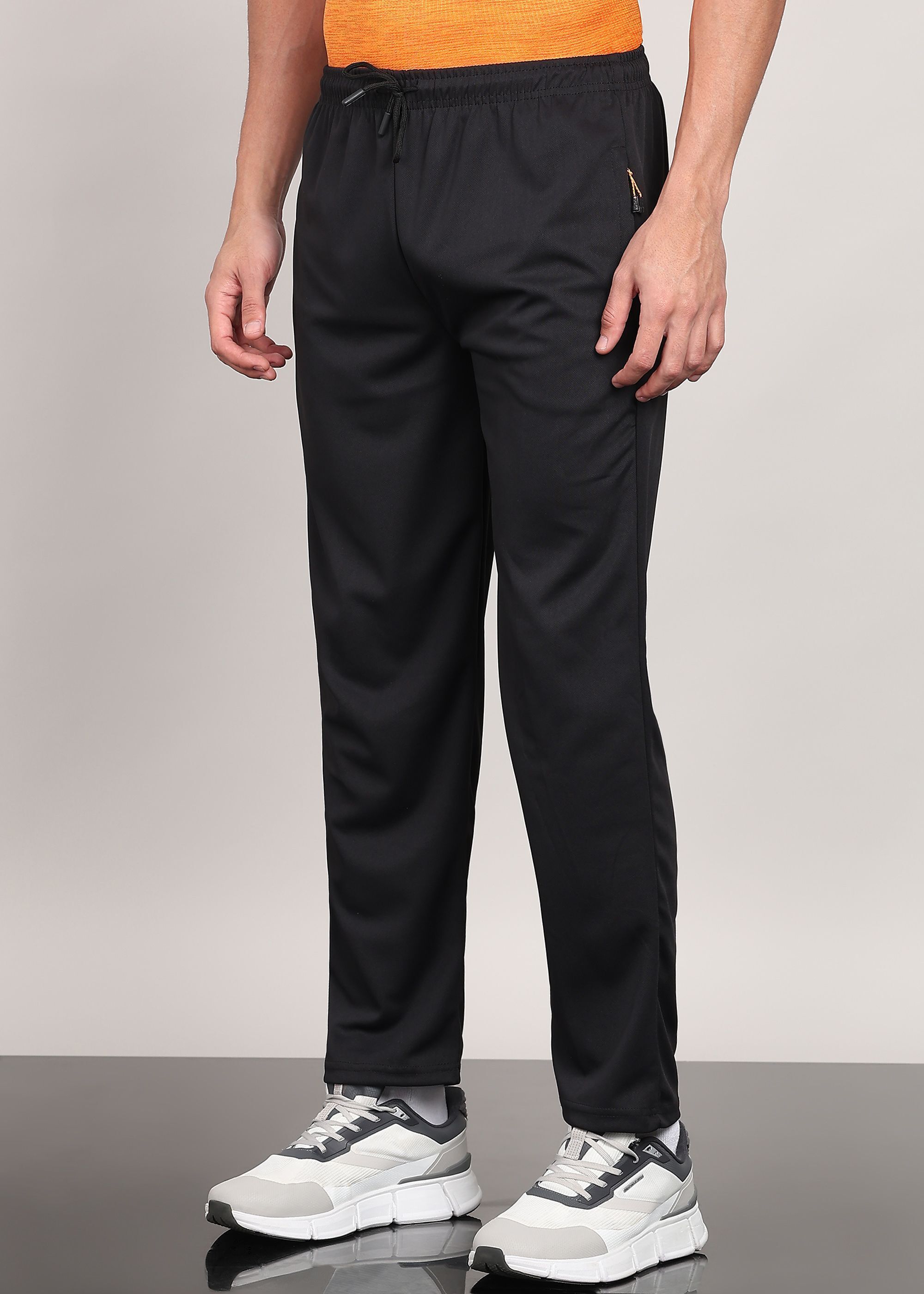 flicfol Men Solid Black Track Pants-picture-28