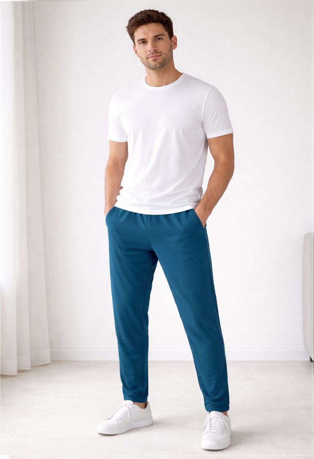 infierno Men Solid Blue Track Pants-picture-12