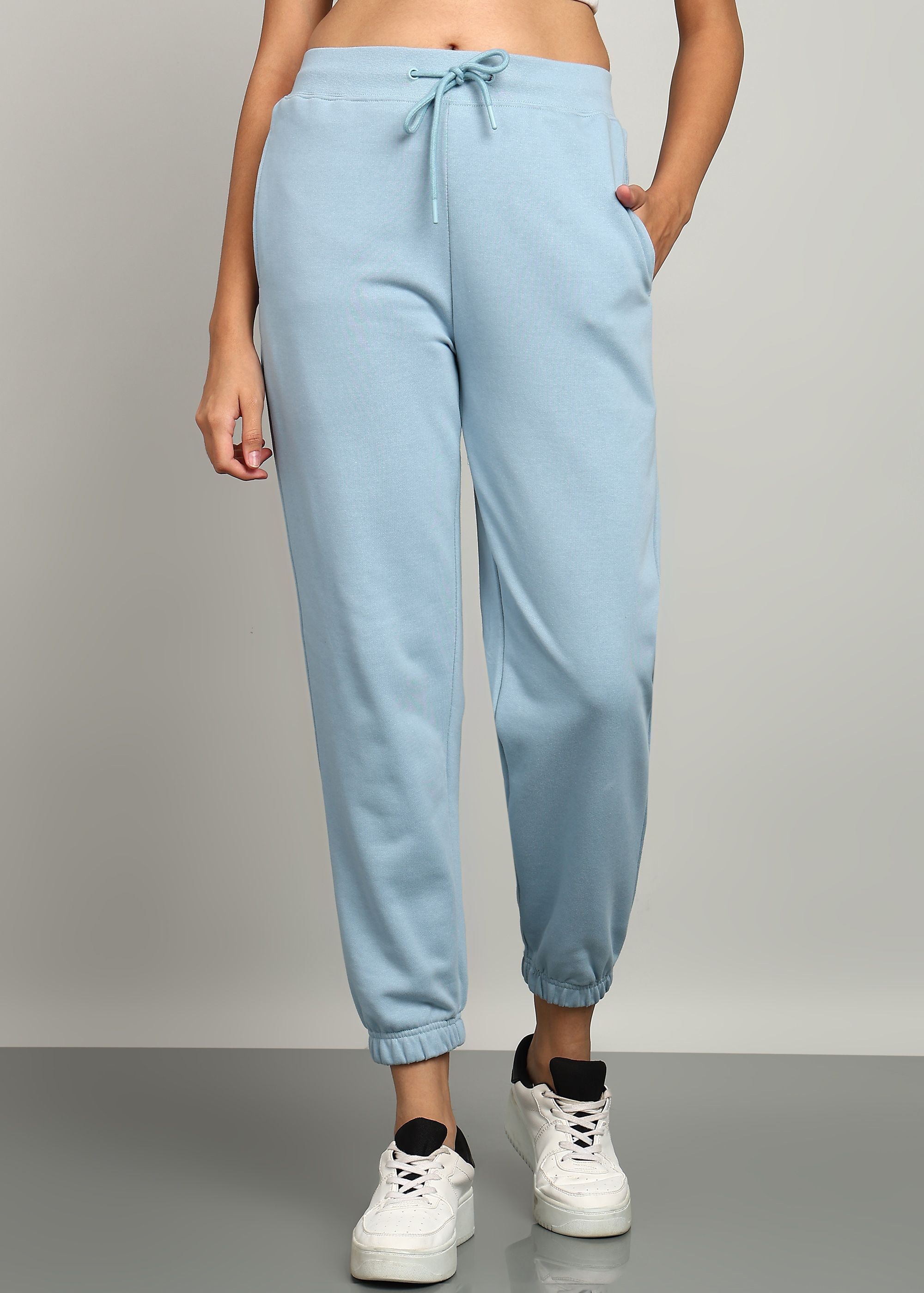 alan jones Women Solid Light Blue Track Pants-picture-18