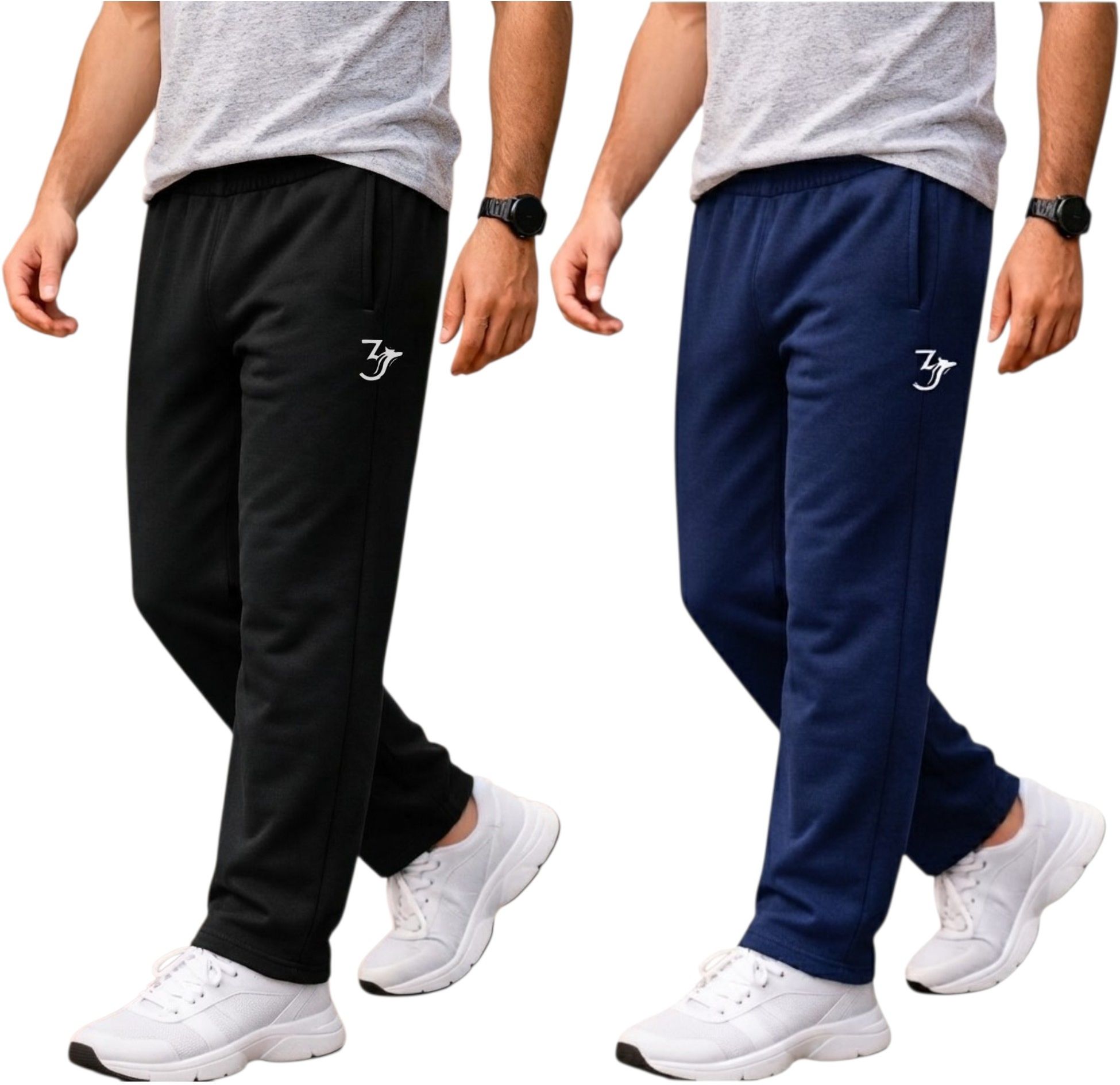 tribirds Pack of 2 Men Printed Black, Grey Track Pants-picture-25
