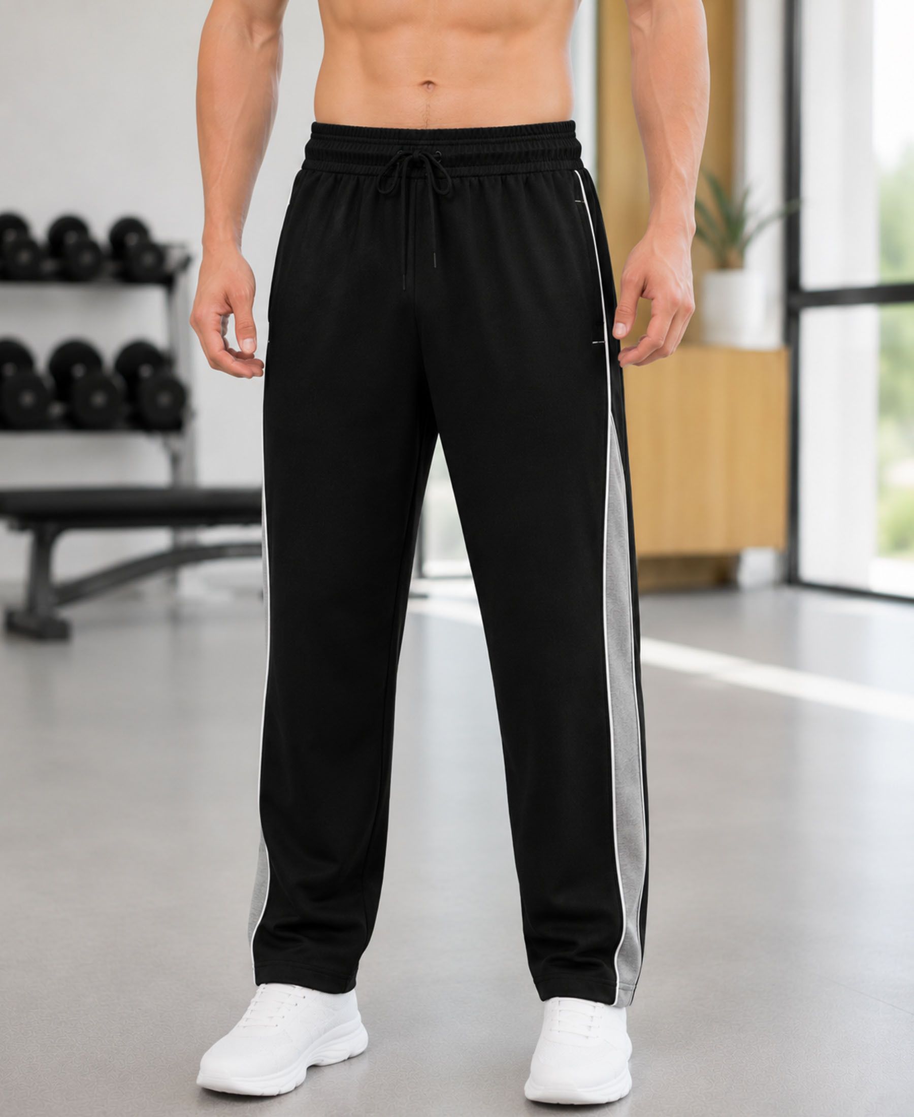 tt Men Solid Black Track Pants-picture-17