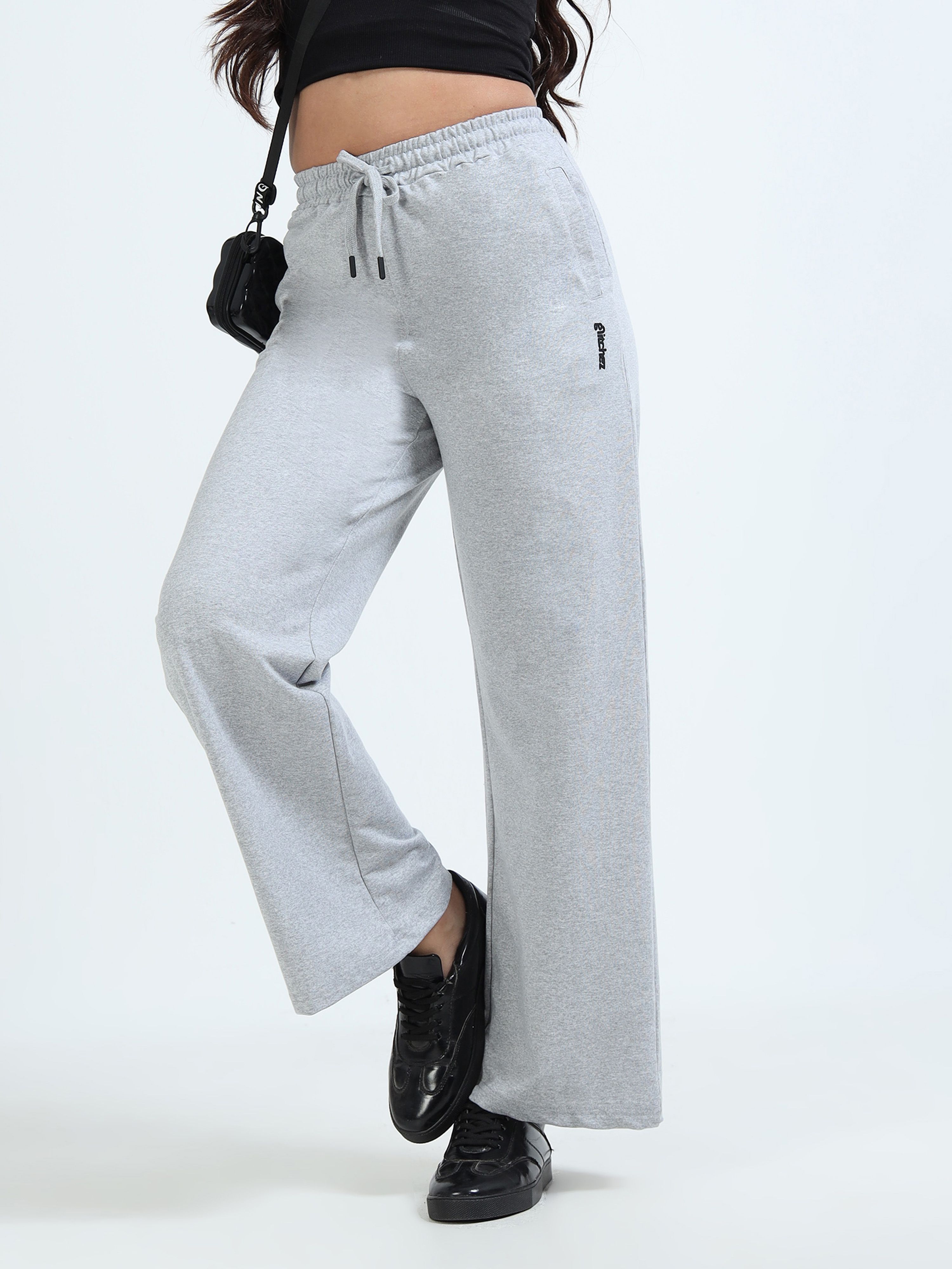glitchez Women Solid Grey Track Pants-picture-18