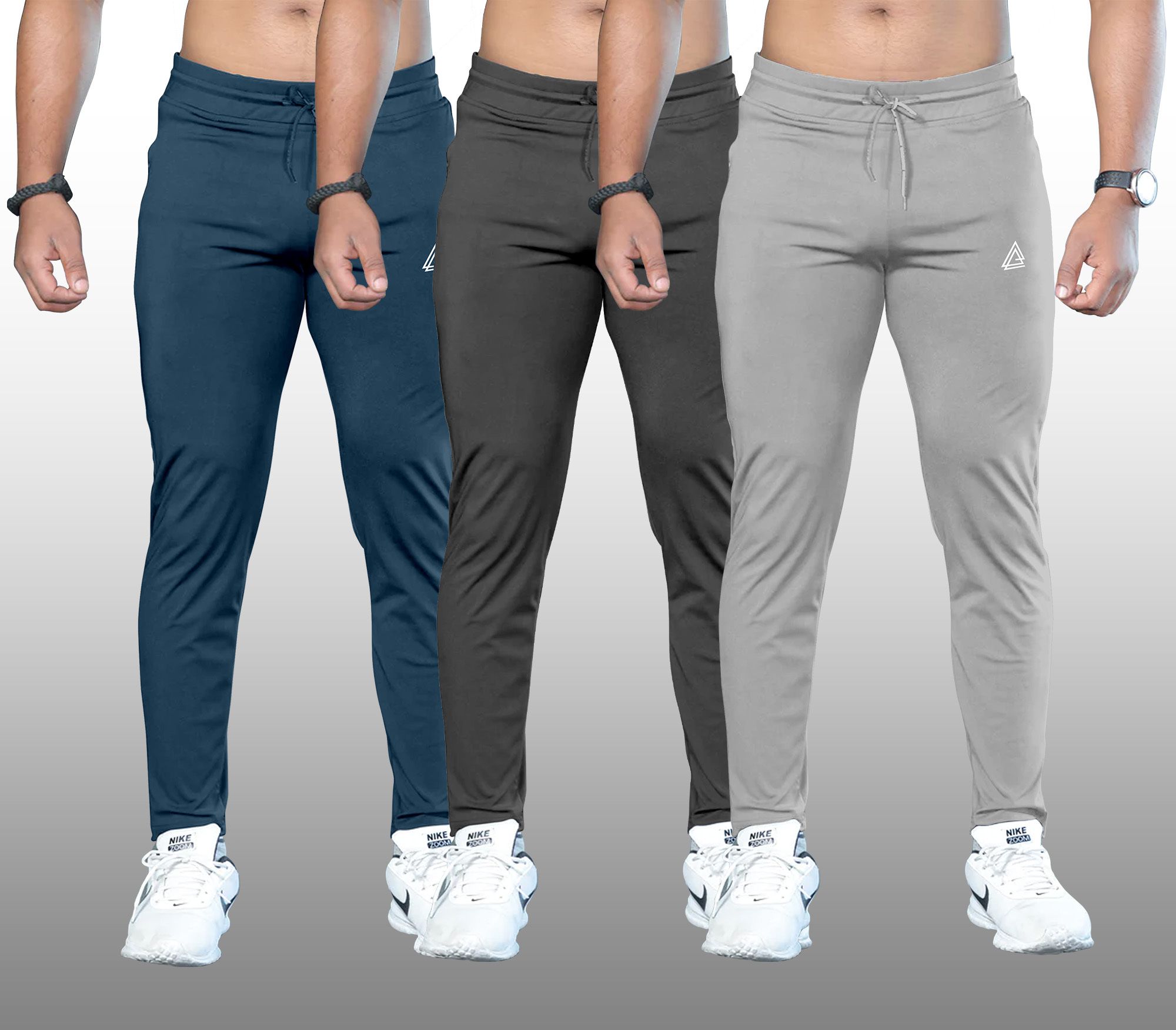 Pack of 3 Men Solid Multicolor Track Pants-image-22
