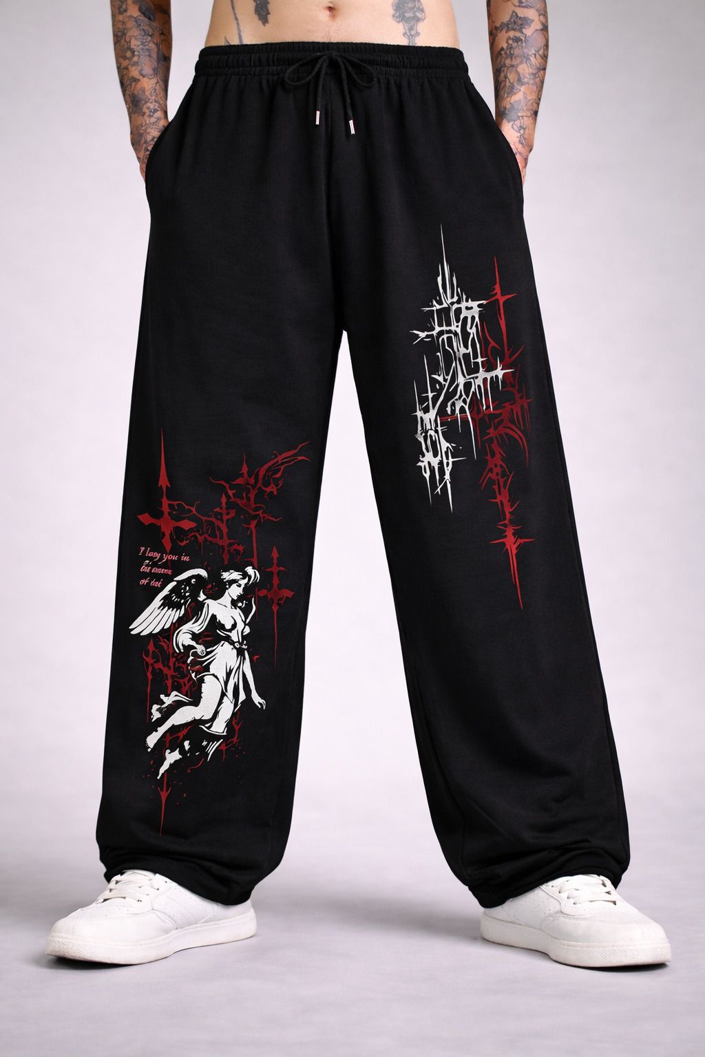 zentik Men Printed Black Track Pants-picture-4