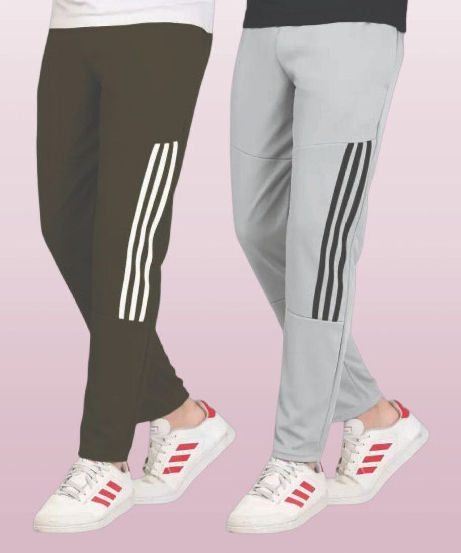 Pack of 2 Men Solid Multicolor Track Pants-image-38