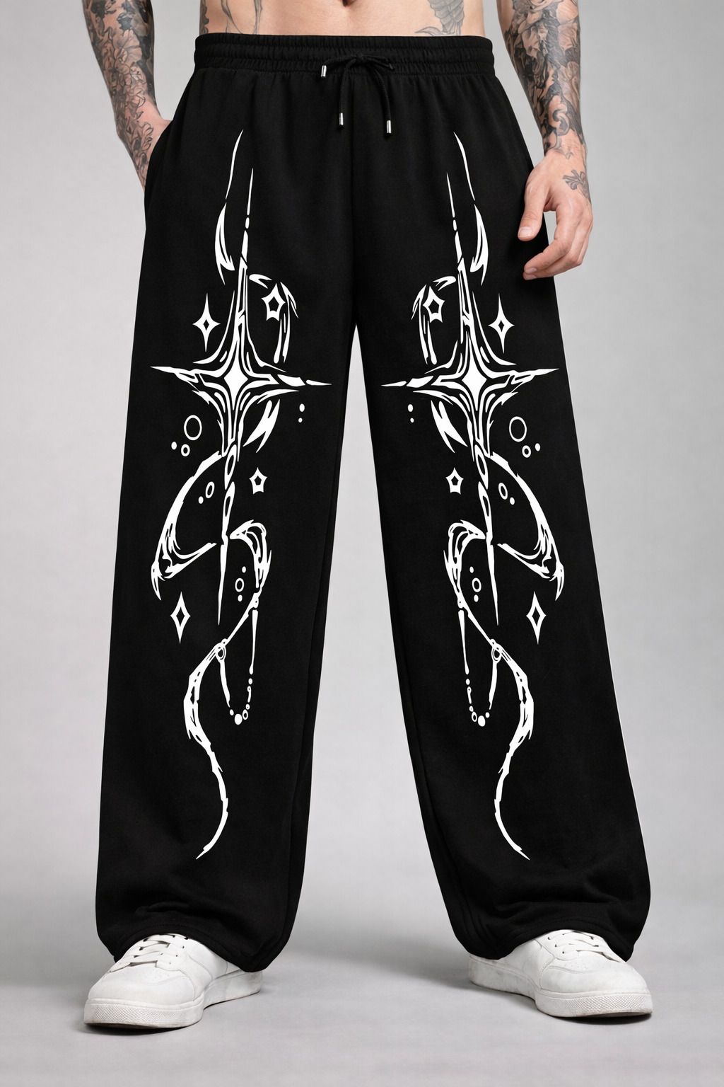 zentik Men Printed Black Track Pants-picture-34