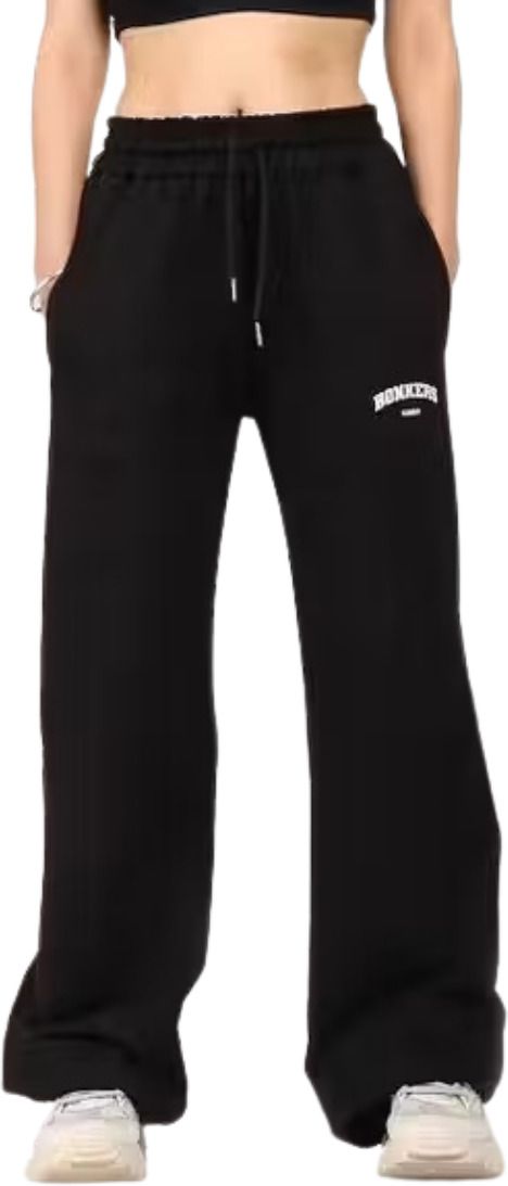 mkcollection Women Solid Black Track Pants-picture-30