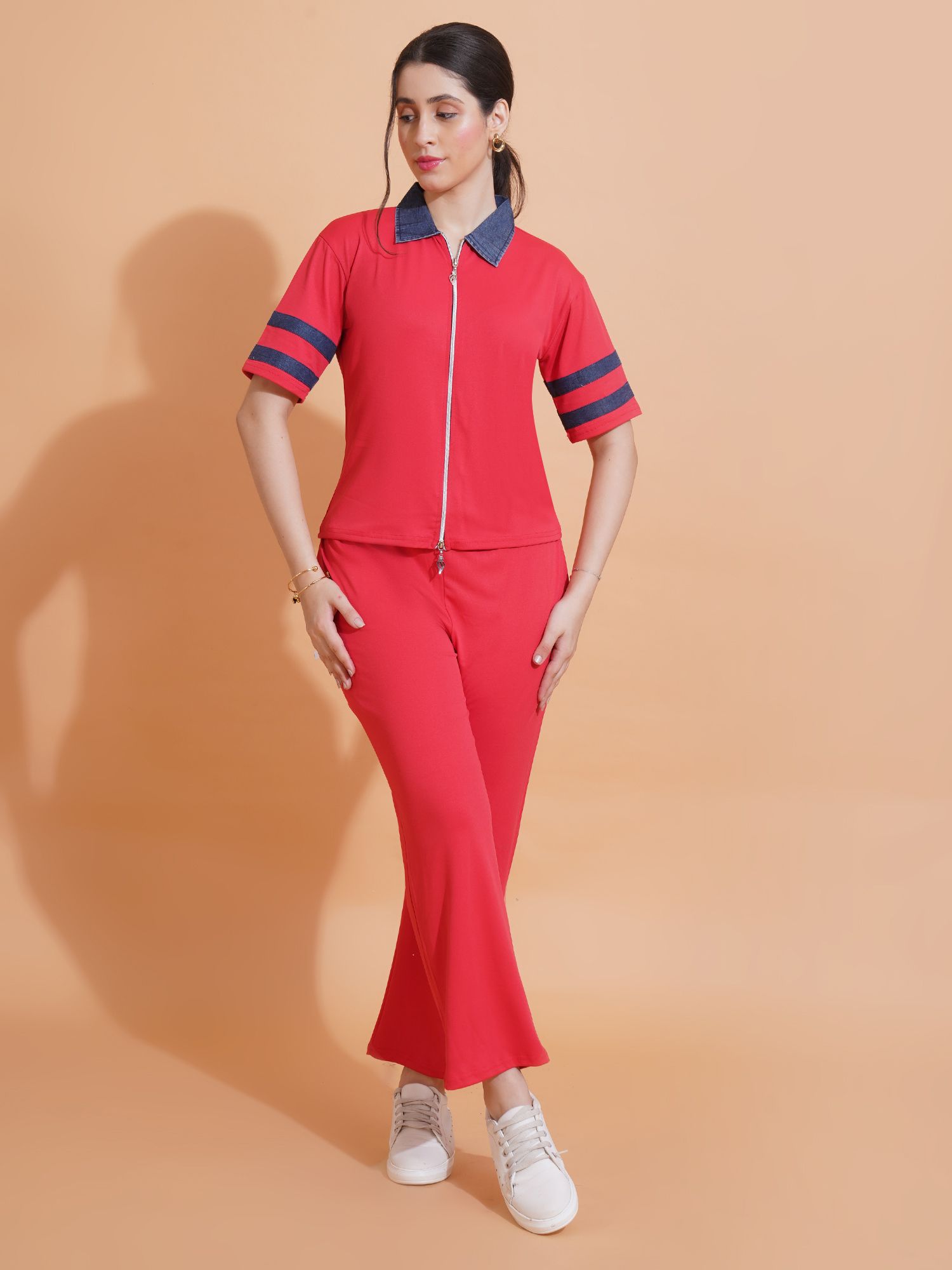 urban cat Colorblock Women Track Suit-picture-36