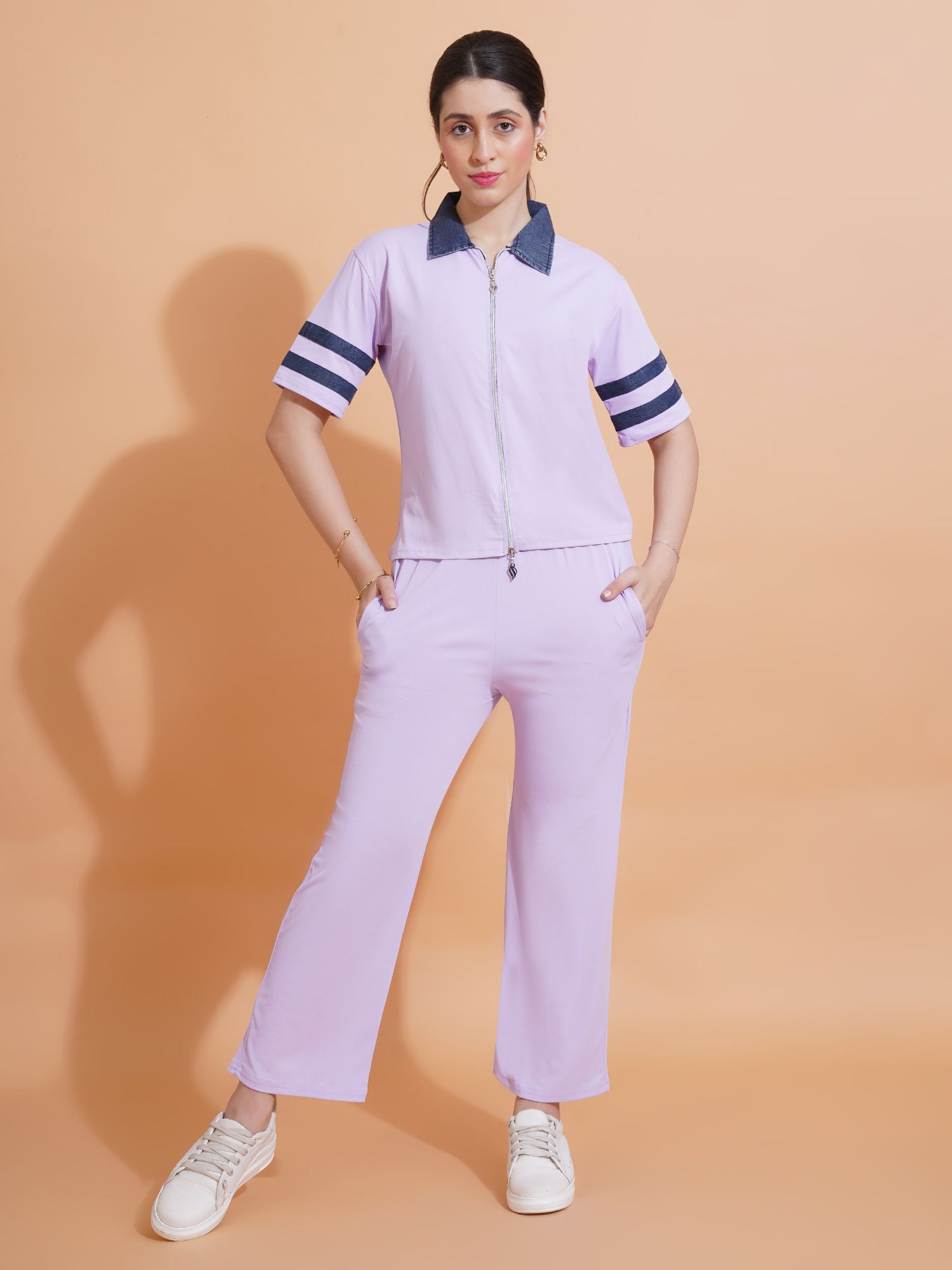 urban cat Colorblock Women Track Suit-picture-10
