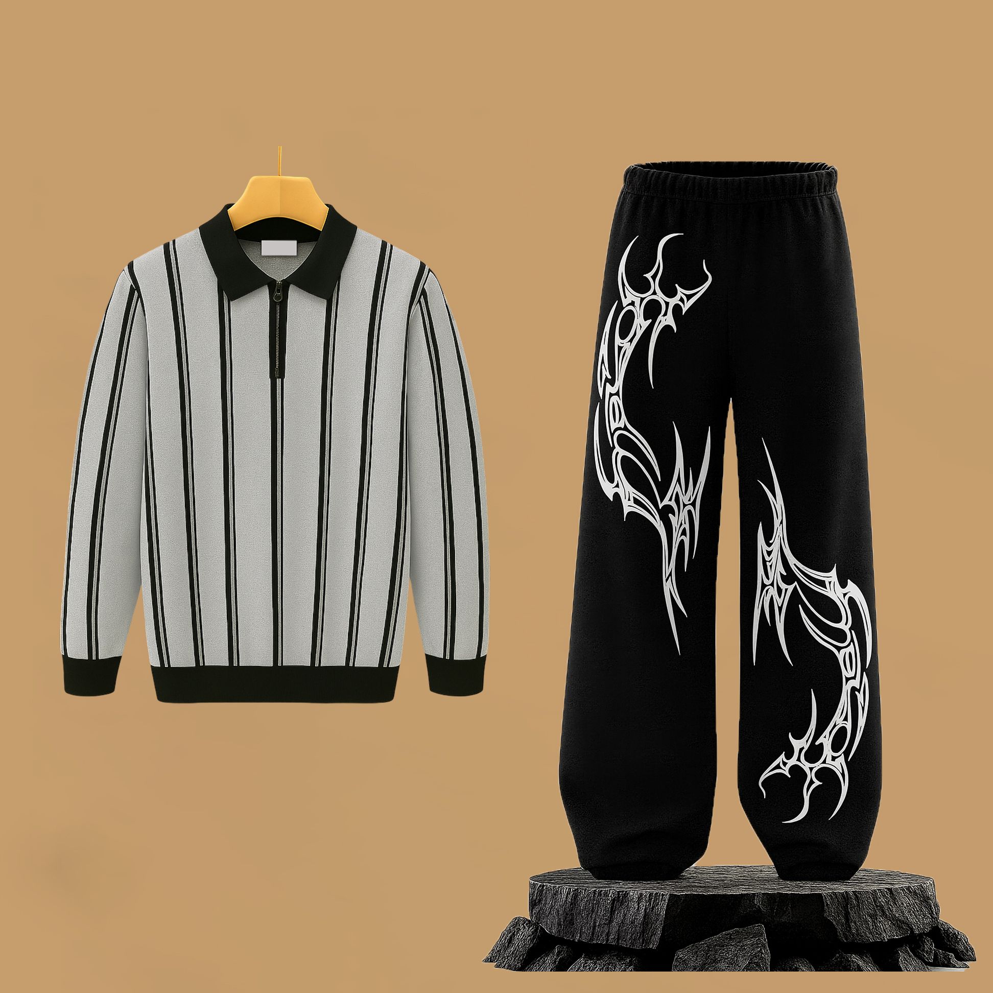 Striped Men Track Suit