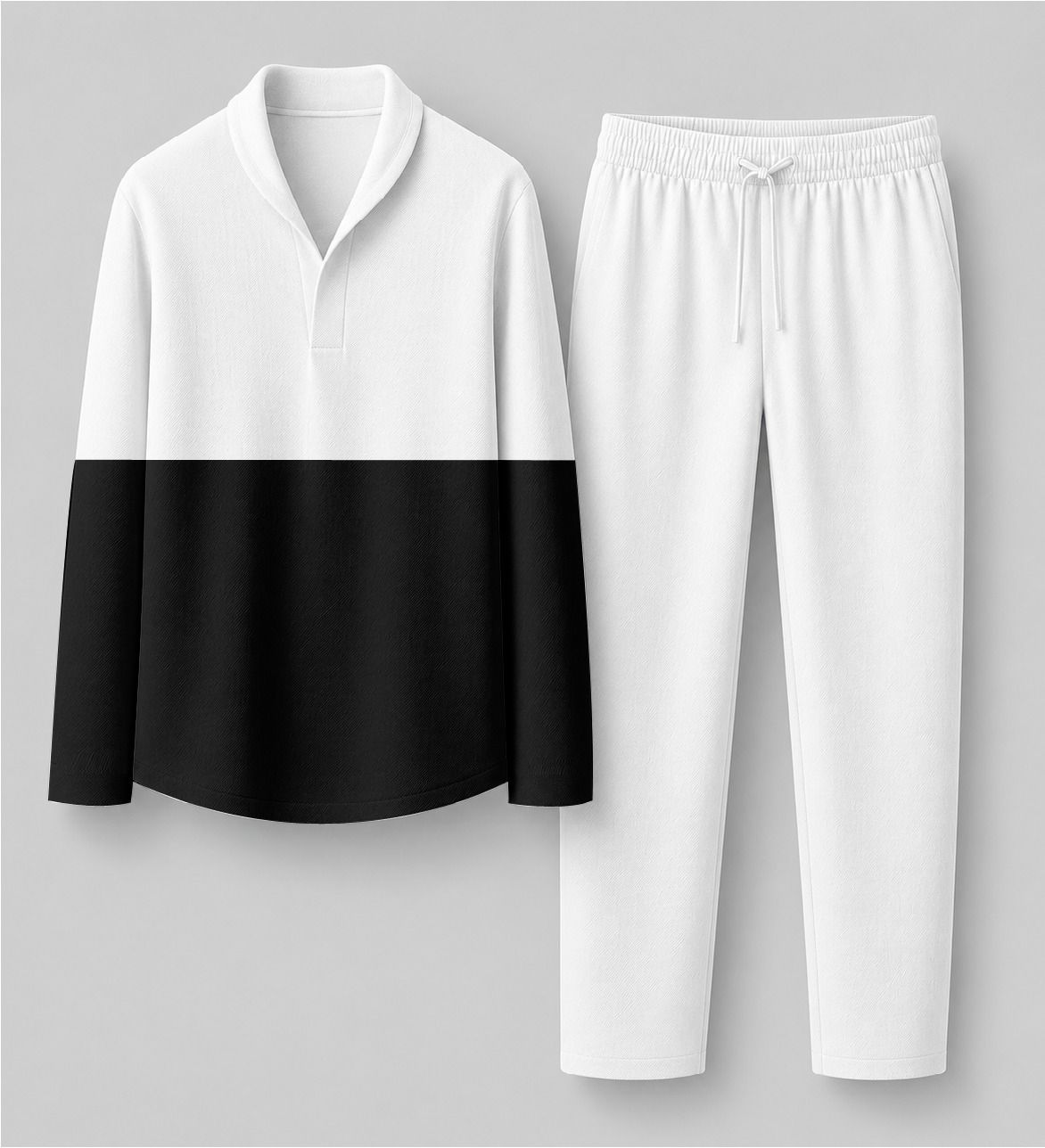 Men Night Suit Set Multicolor Colorblock-image-8