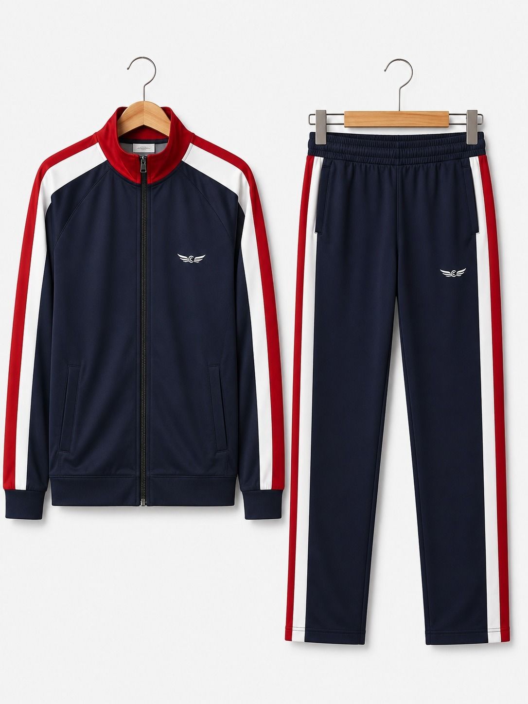 chrome & coral Colorblock Men Track Suit-picture-23