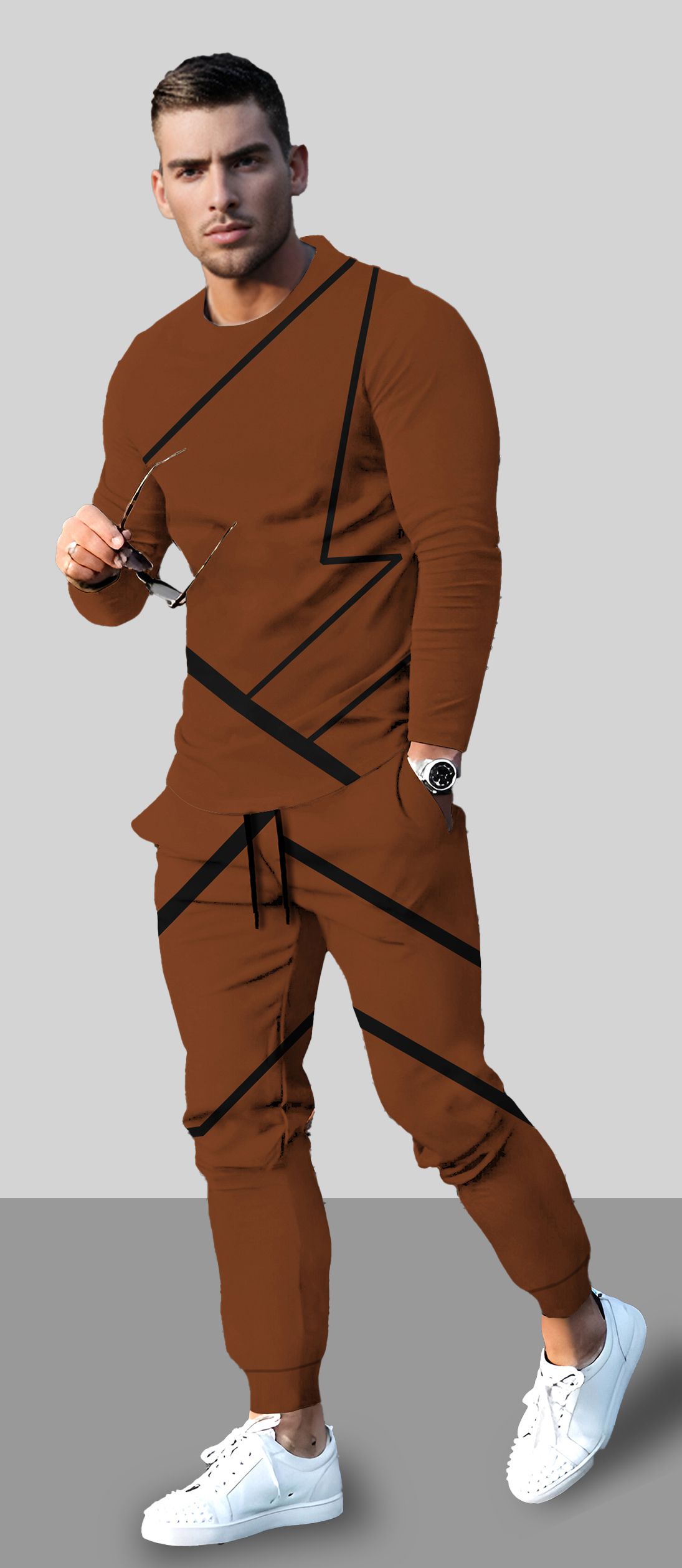 kelonbro Self Design Men Track Suit-picture-36