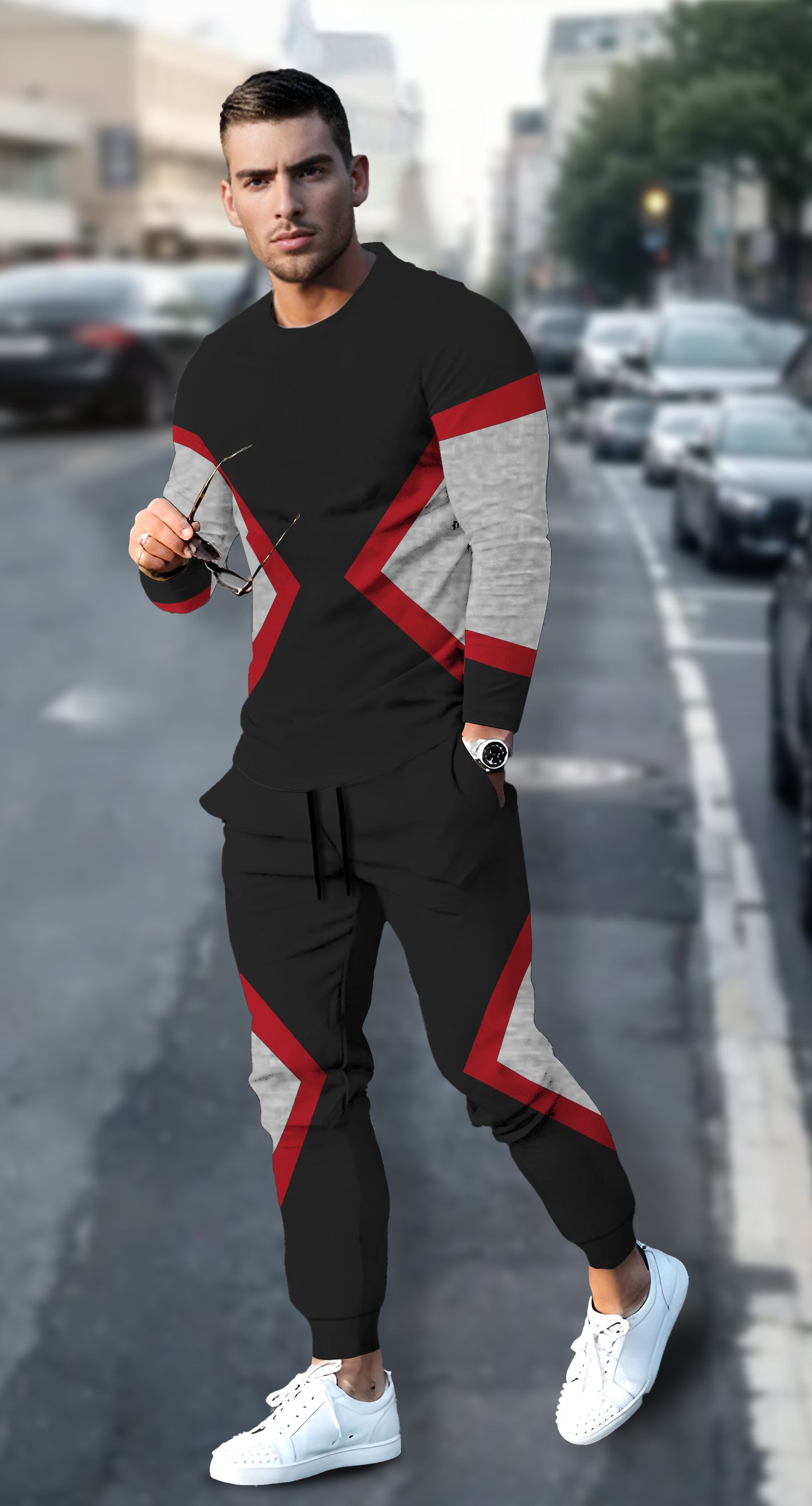 kelonbro Colorblock Men Track Suit-picture-10