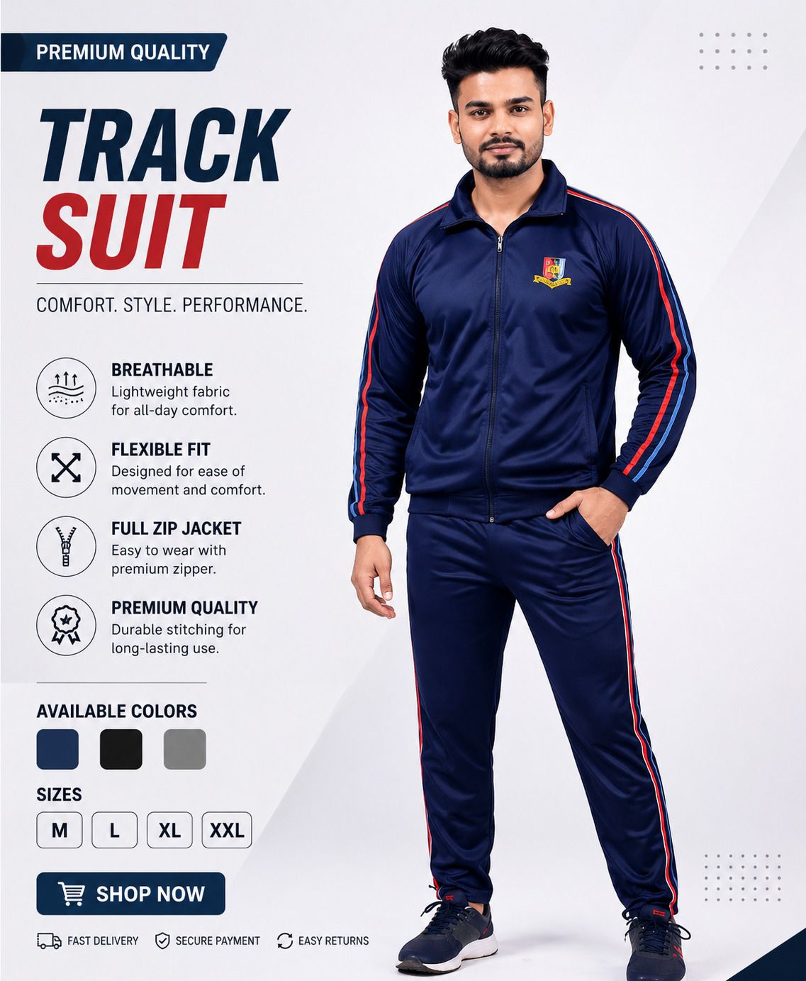real dad Embroidered Men Track Suit-picture-17