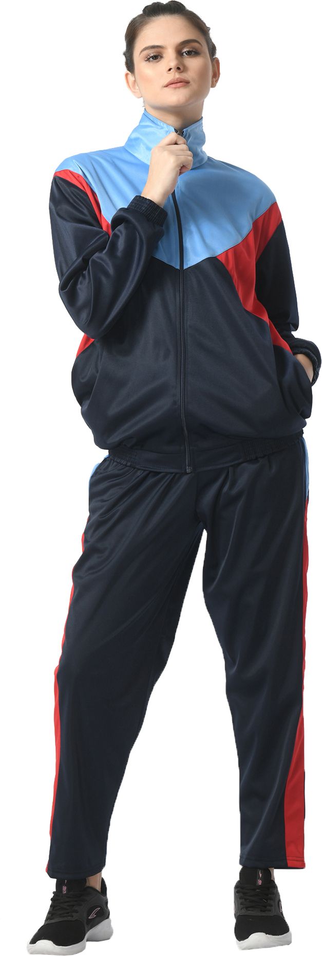 indiweaves Colorblock Women Track Suit-picture-38