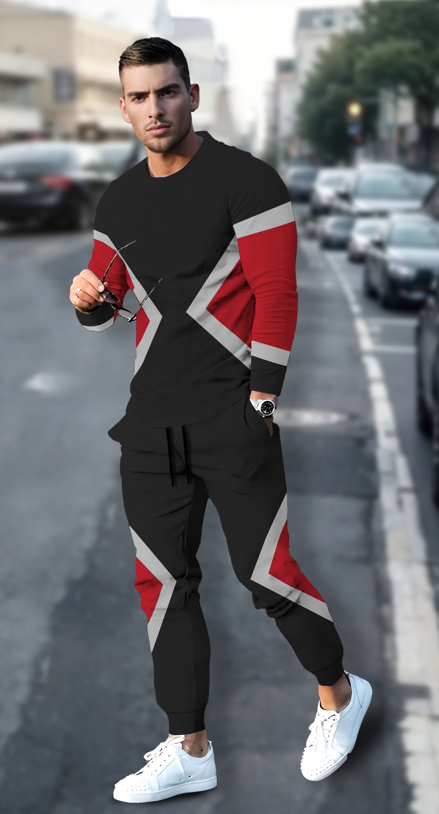 kelonbro Colorblock Men Track Suit-picture-24