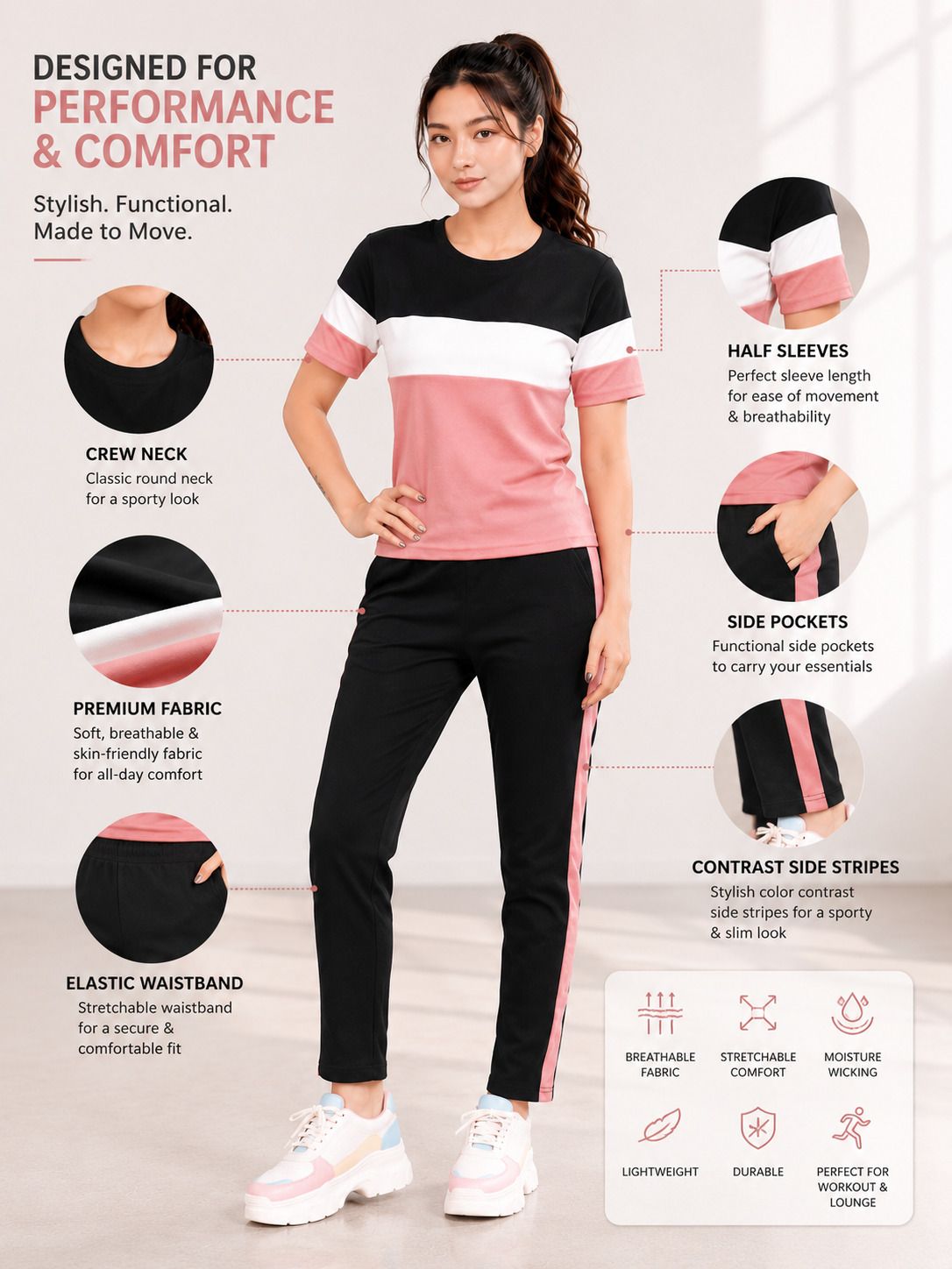 jk creation Colorblock Women Track Suit-picture-20