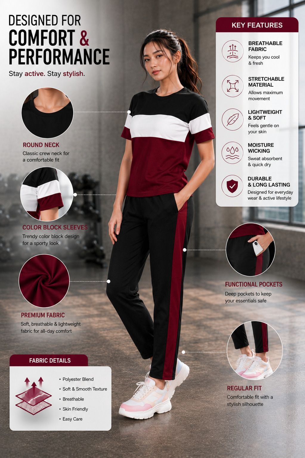 adrenex Colorblock Women Track Suit-picture-16