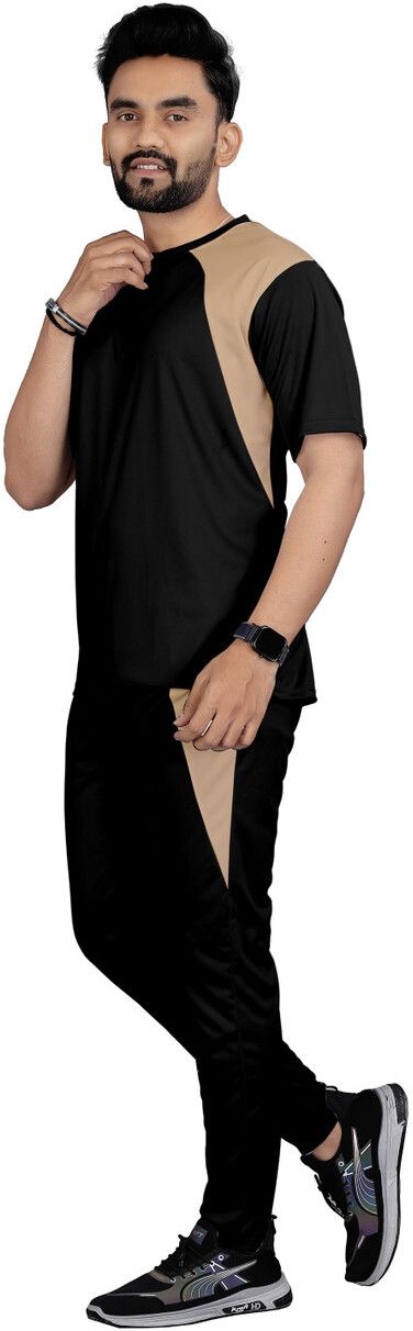 primefit Solid, Striped Men Track Suit-picture-10