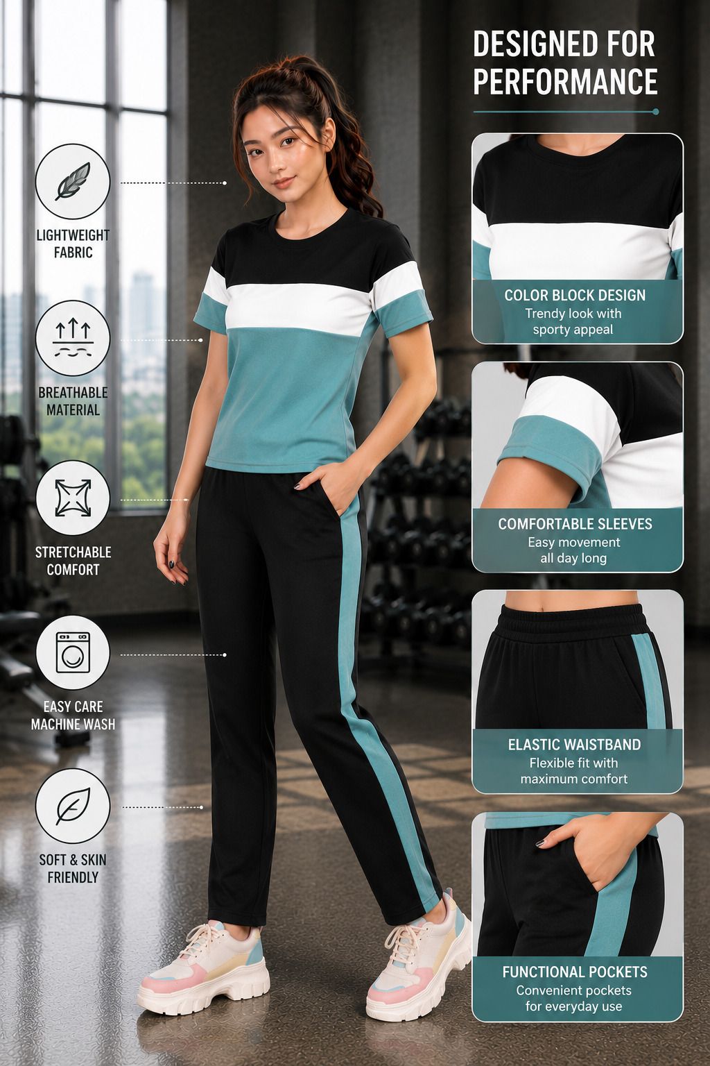 Colorblock Women Track Suit-image-16