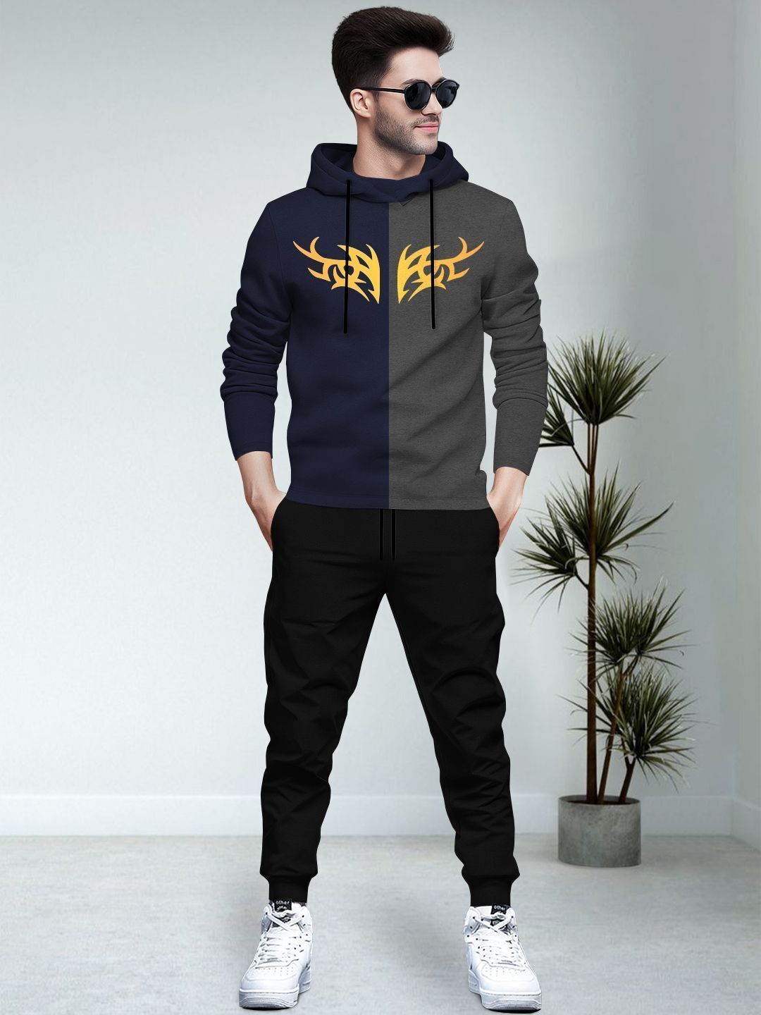 blive Printed, Colorblock Men Track Suit-picture-36