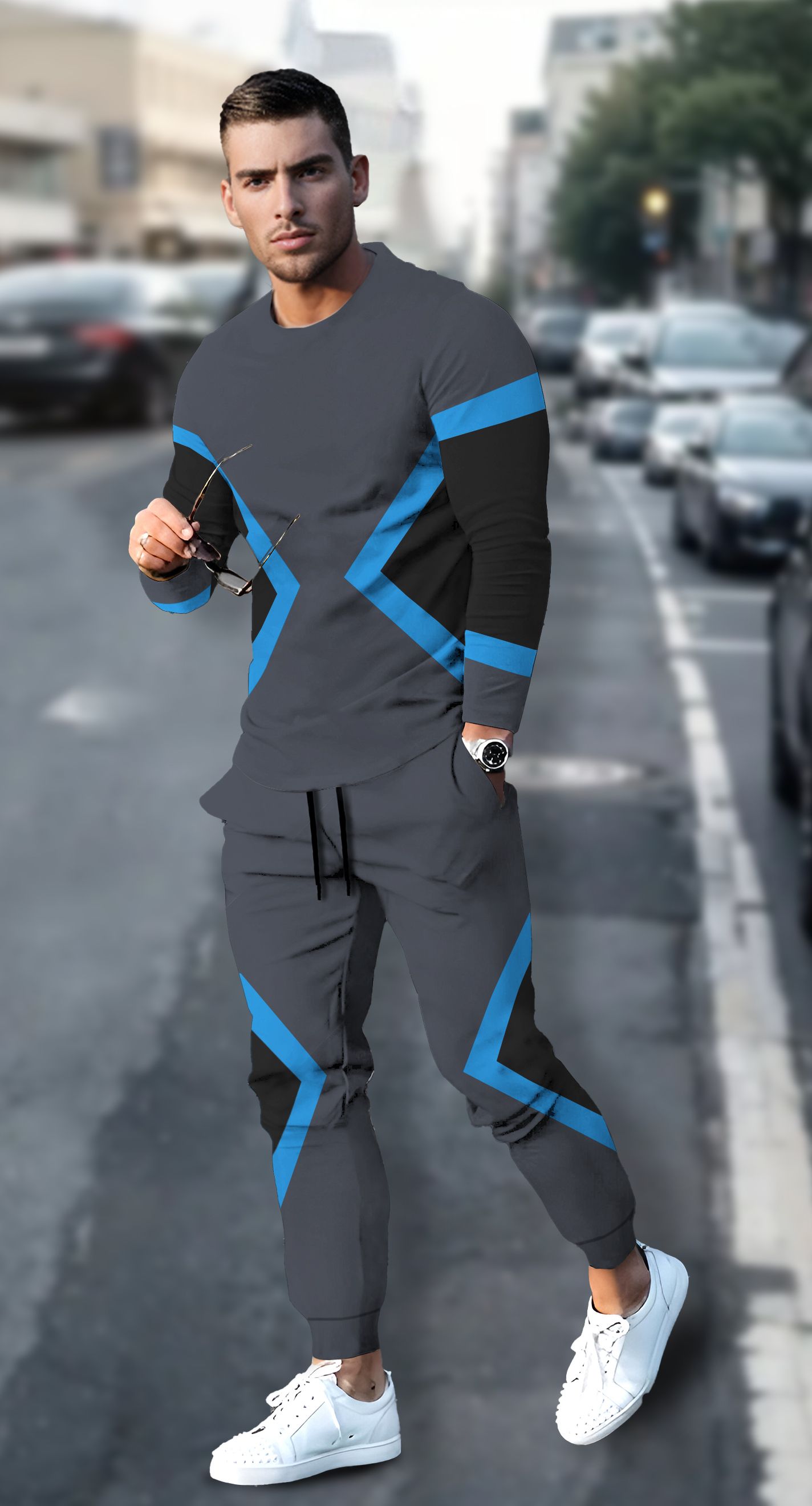 kelonbro Colorblock Men Track Suit-picture-30