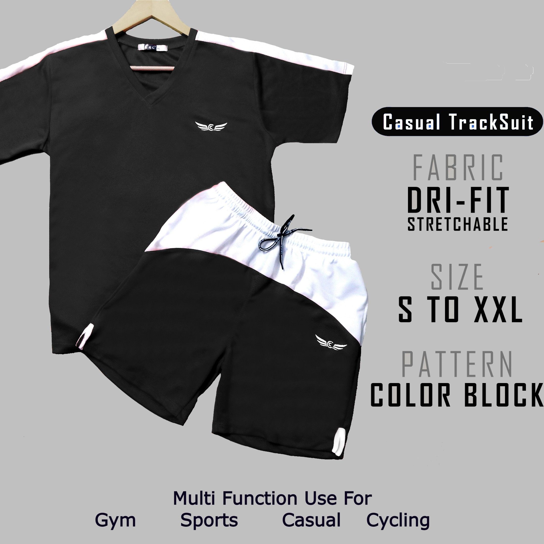 crease & clips Colorblock Men Track Suit-picture-22