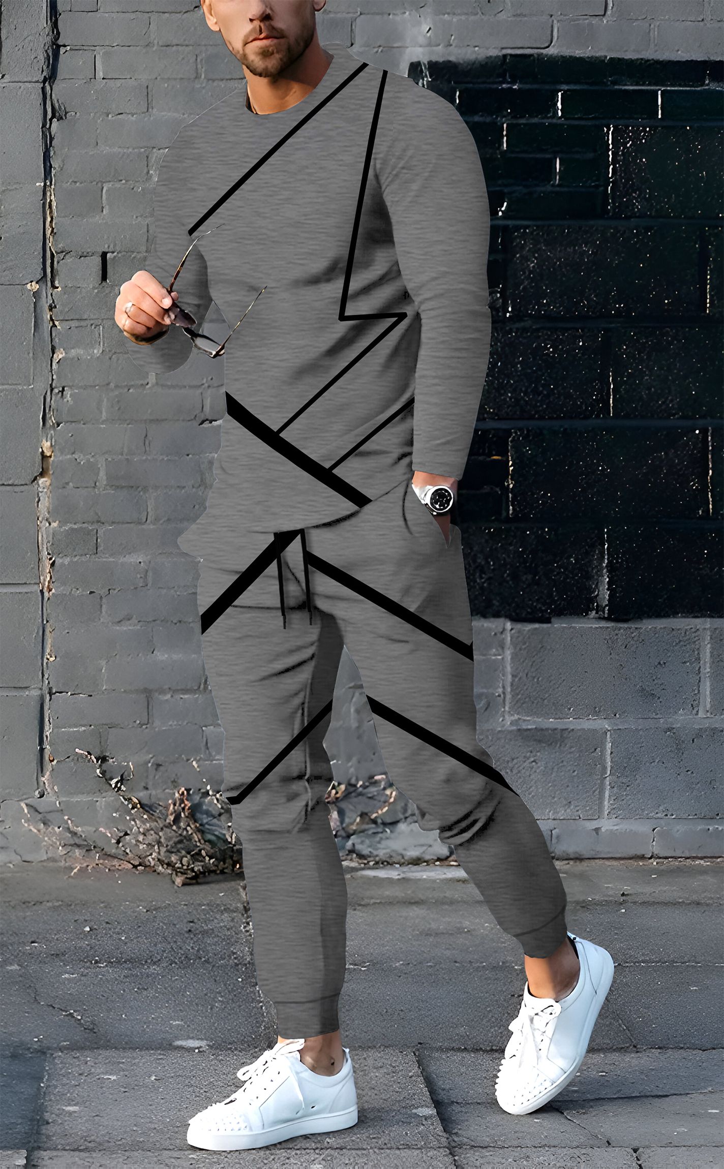 kelonbro Self Design Men Track Suit-picture-25