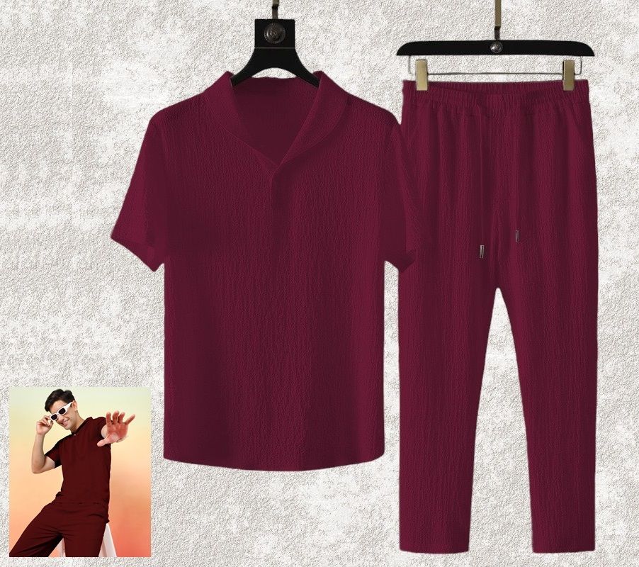 Self Design Men Track Suit