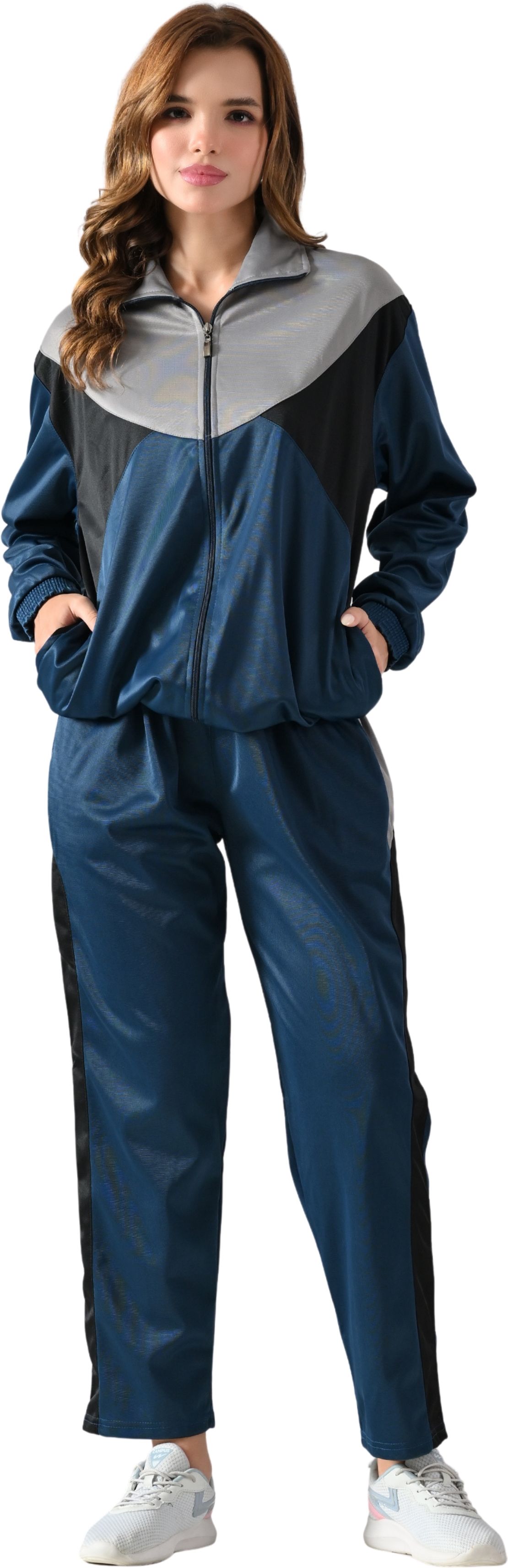 indiweaves Colorblock Women Track Suit-picture-24